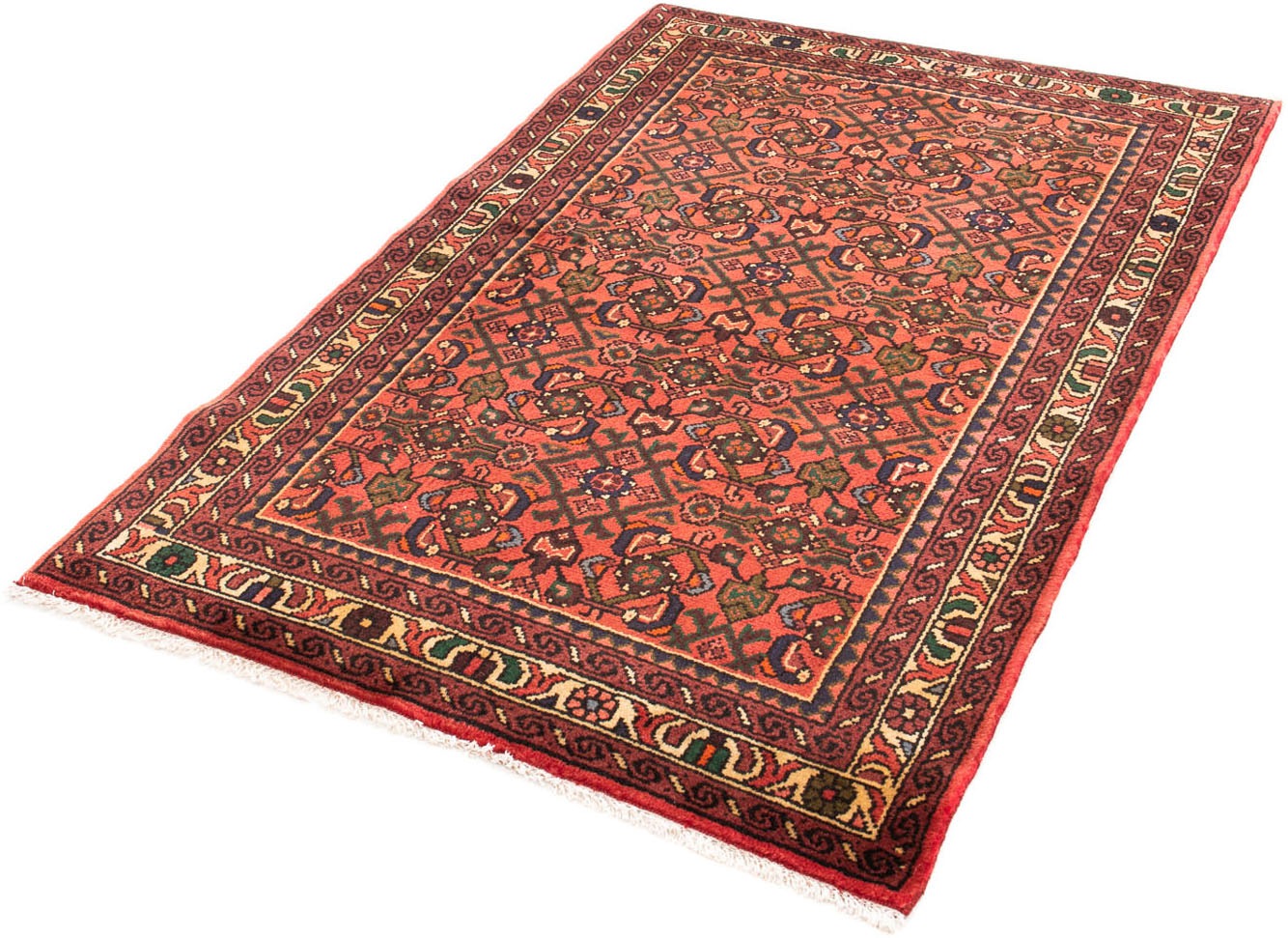 Image of morgenland Orientteppich »Perser - Nomadic - 160 x 115 cm - dunkelrot«, rechteckig, 10 mm Höhe, Wohnzimmer, Handgeknüpft, Einzelstück mit Zertifikat bei Ackermann Versand Schweiz