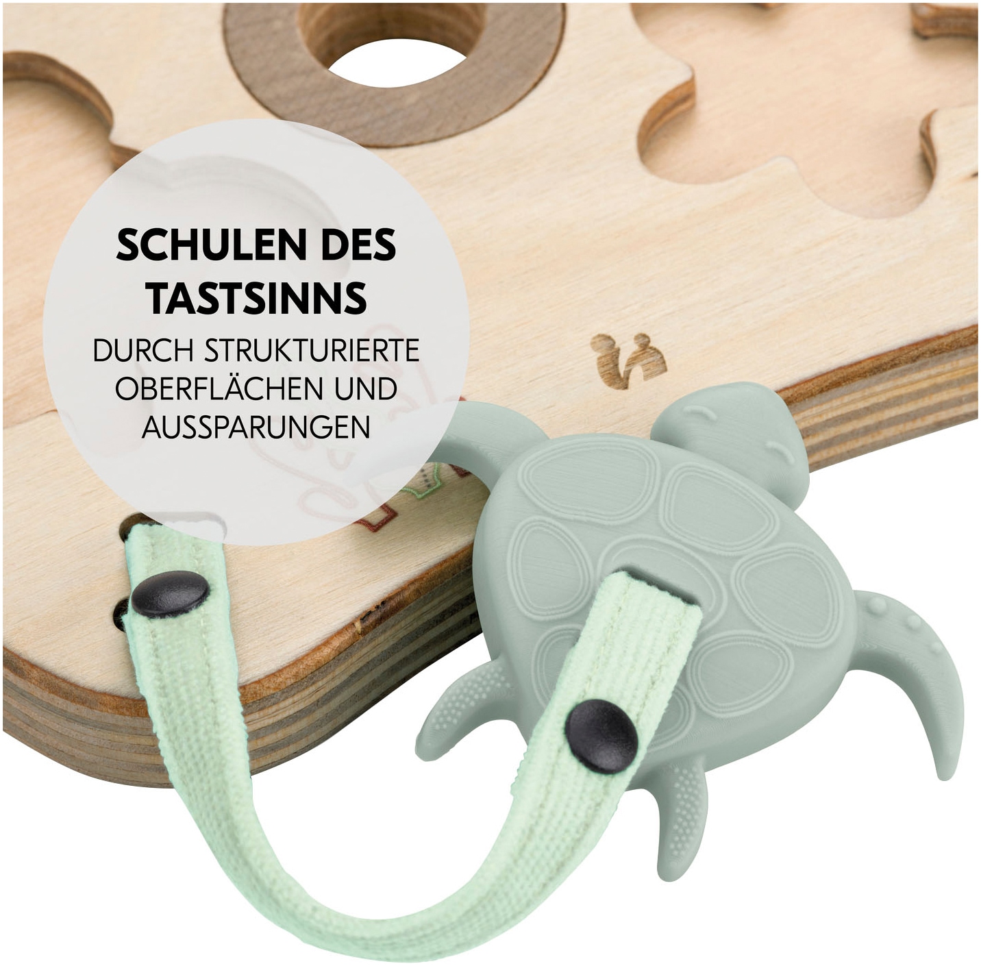 Hauck Puzzle »Play Puzzling S, Turtle & Flower« aus Holz; für Hauck Play Tray