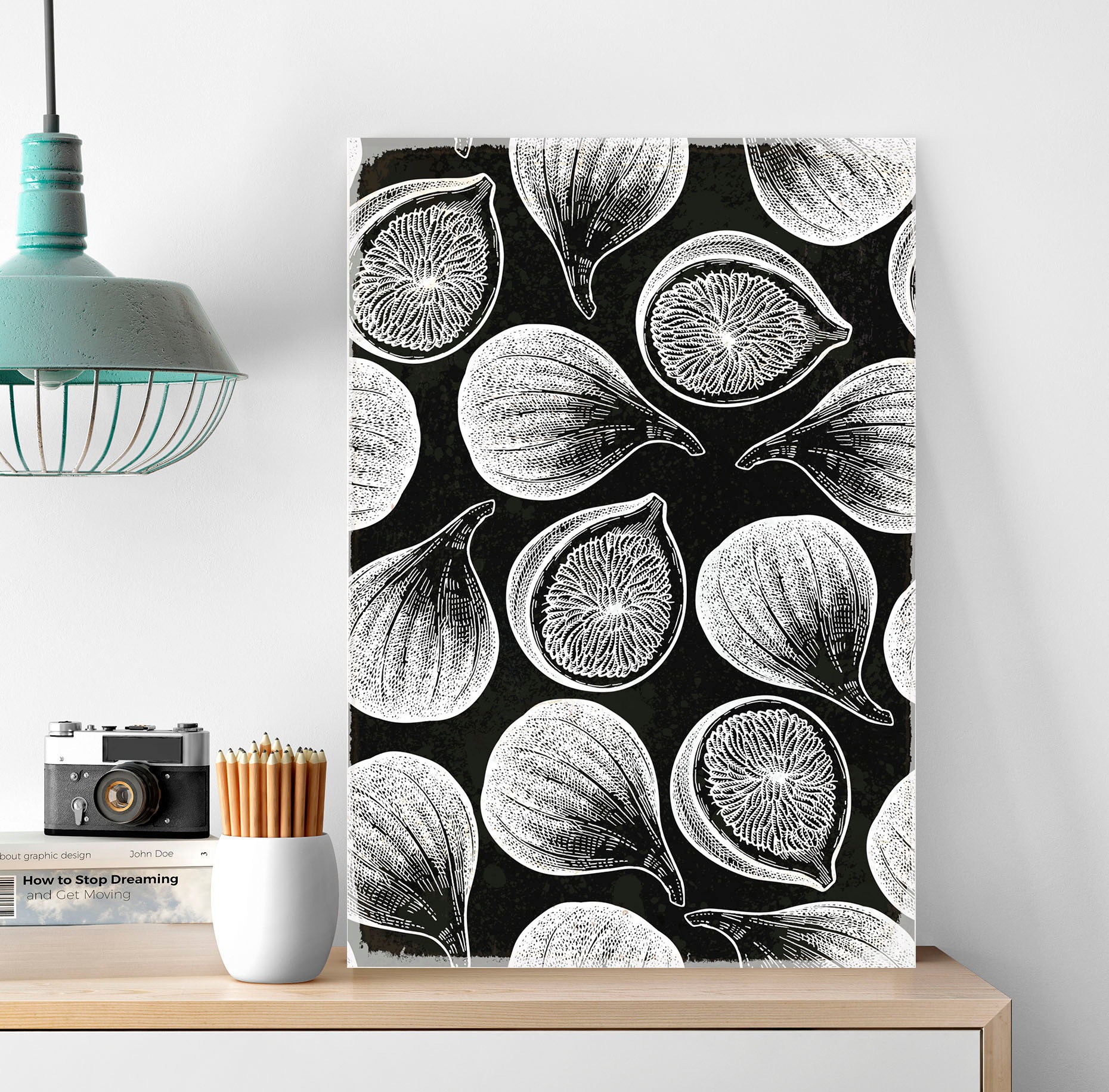 Image of queence Metallbild "Fig Fruit" Obst 1 Stk. tlg. Stahlschilder