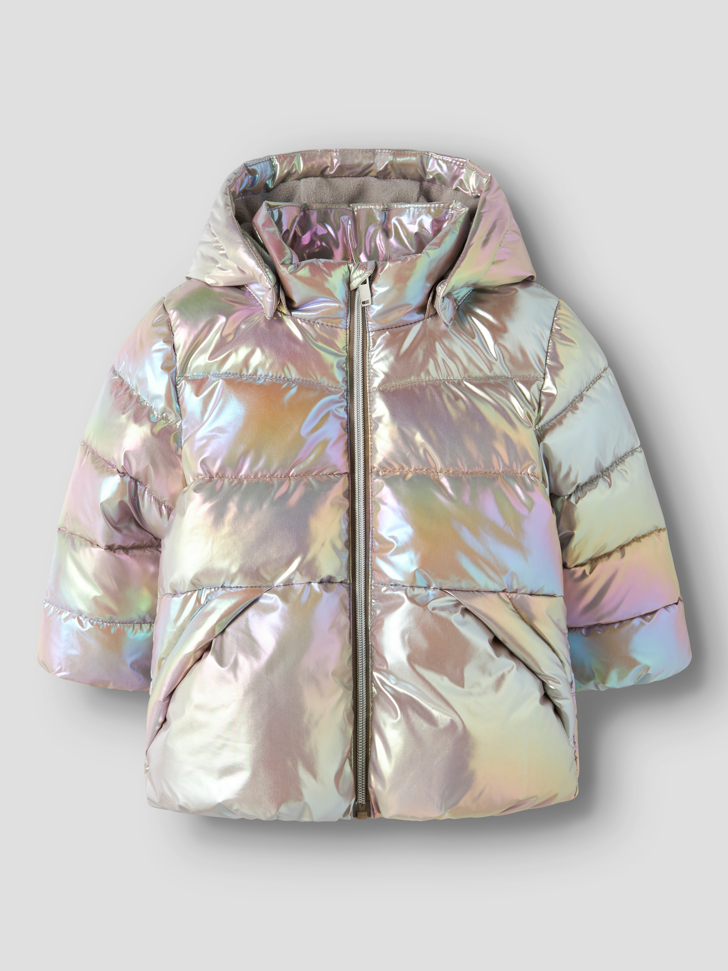 Image of Name It Steppjacke "NMFMOLINA PUFFER JACKET SHINY1" mit Kapuze Kunstfaser