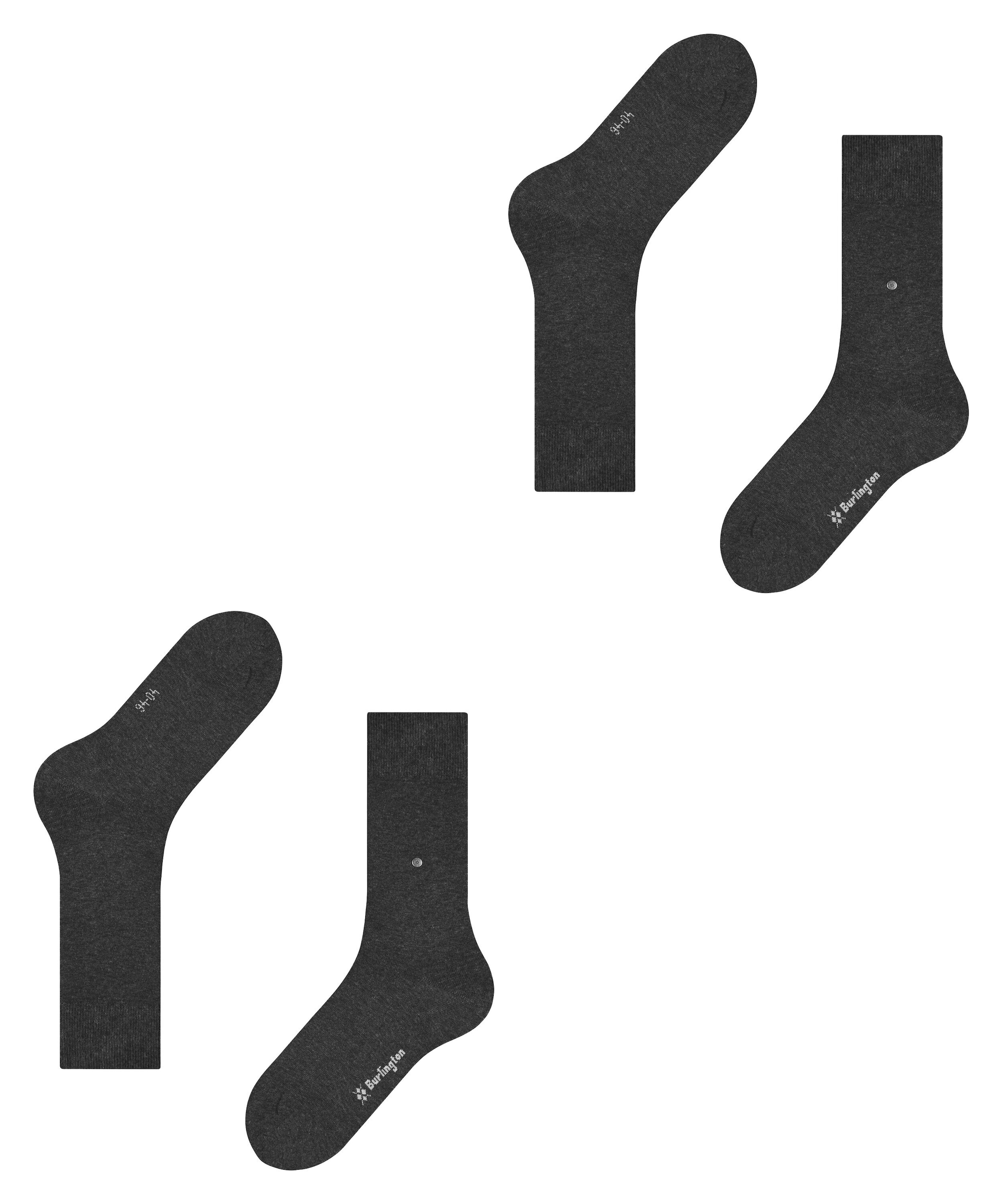 Burlington Chaussettes »Everyday« 2 paires,  taille unique 40-46, uni, clip Burlington
