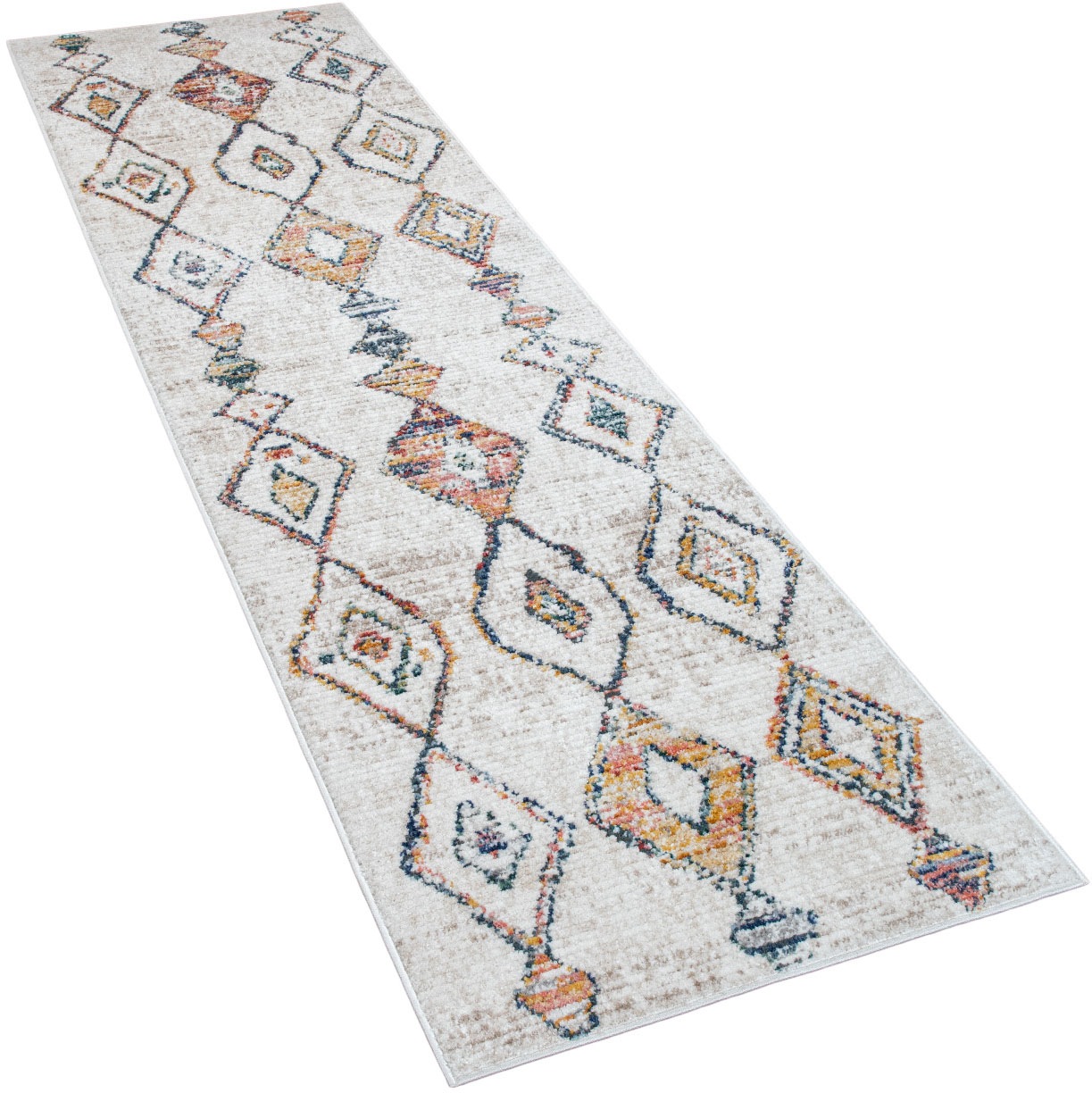 Image of Paco Home Läufer »Kayacik 576«, rechteckig, 8 mm Höhe, Teppich-Läufer, Kurzflor, Rauten Muster, ideal im Flur & Schlafzimmer bei Ackermann Versand Schweiz