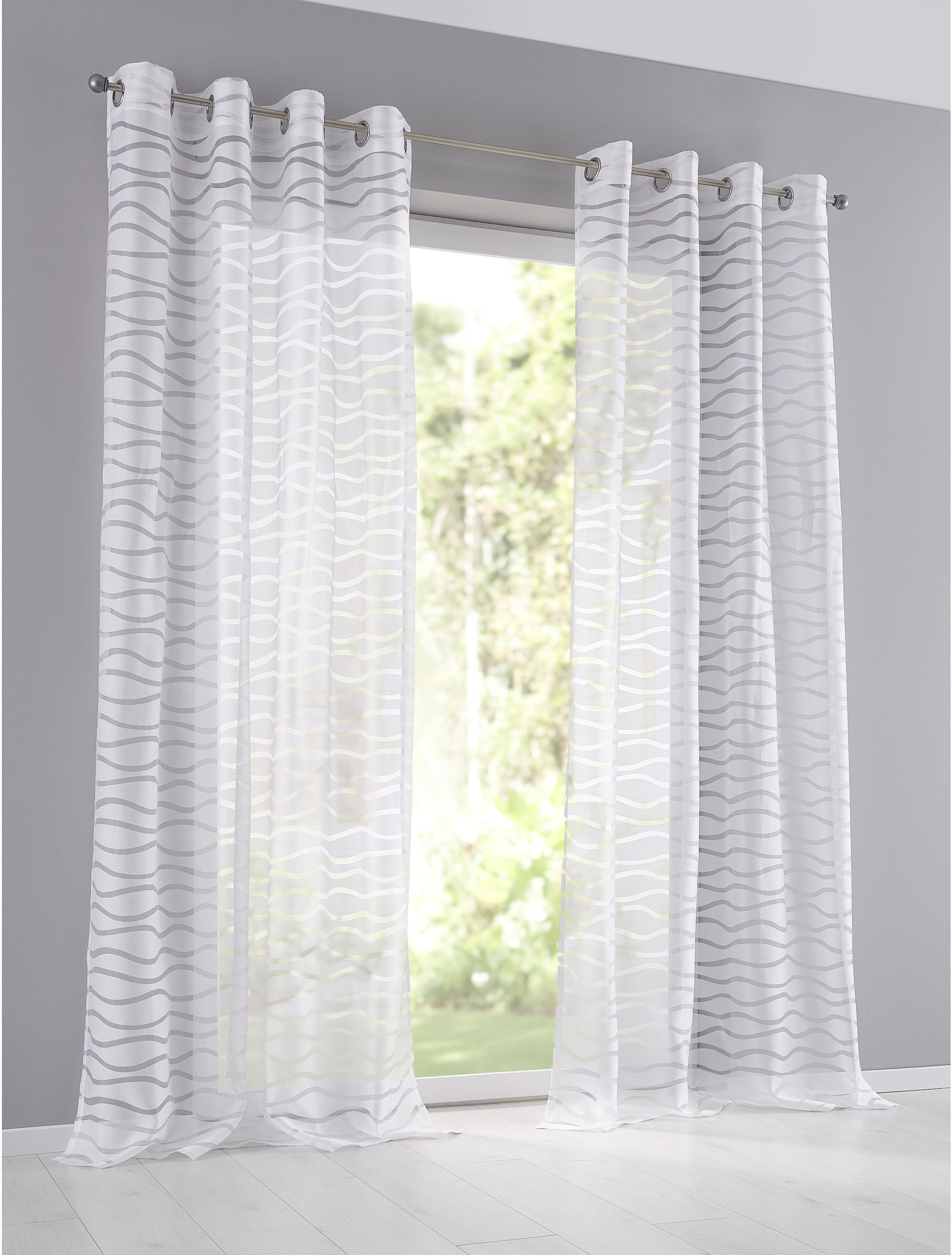 Image of Kutti Vorhang "Enya" Ösen 1 Stk. tlg. Ausbrenner, modernes Design