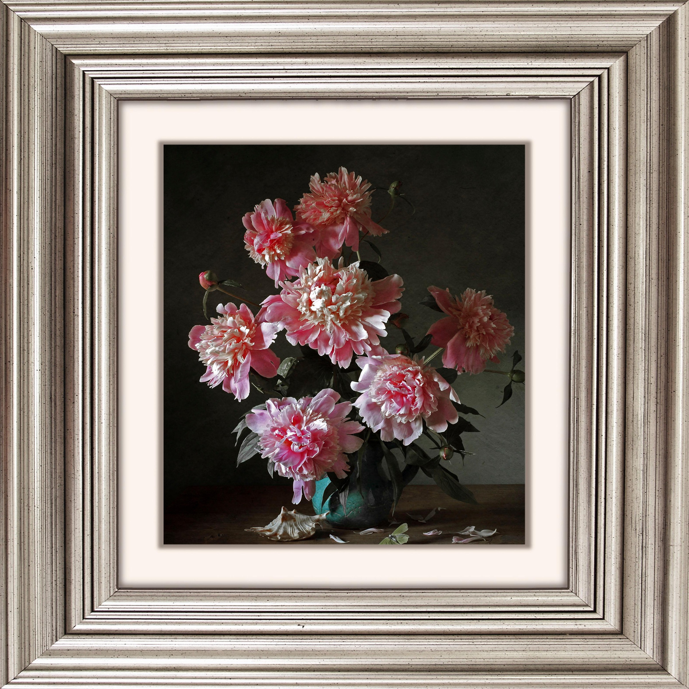 Image of queence Acrylglasbild "Rosa Blüten" Blumen Blumenbilder Gemälde Kunst Pflanzen Pflanzenbilder Fine Art-Print in Galeriequalität