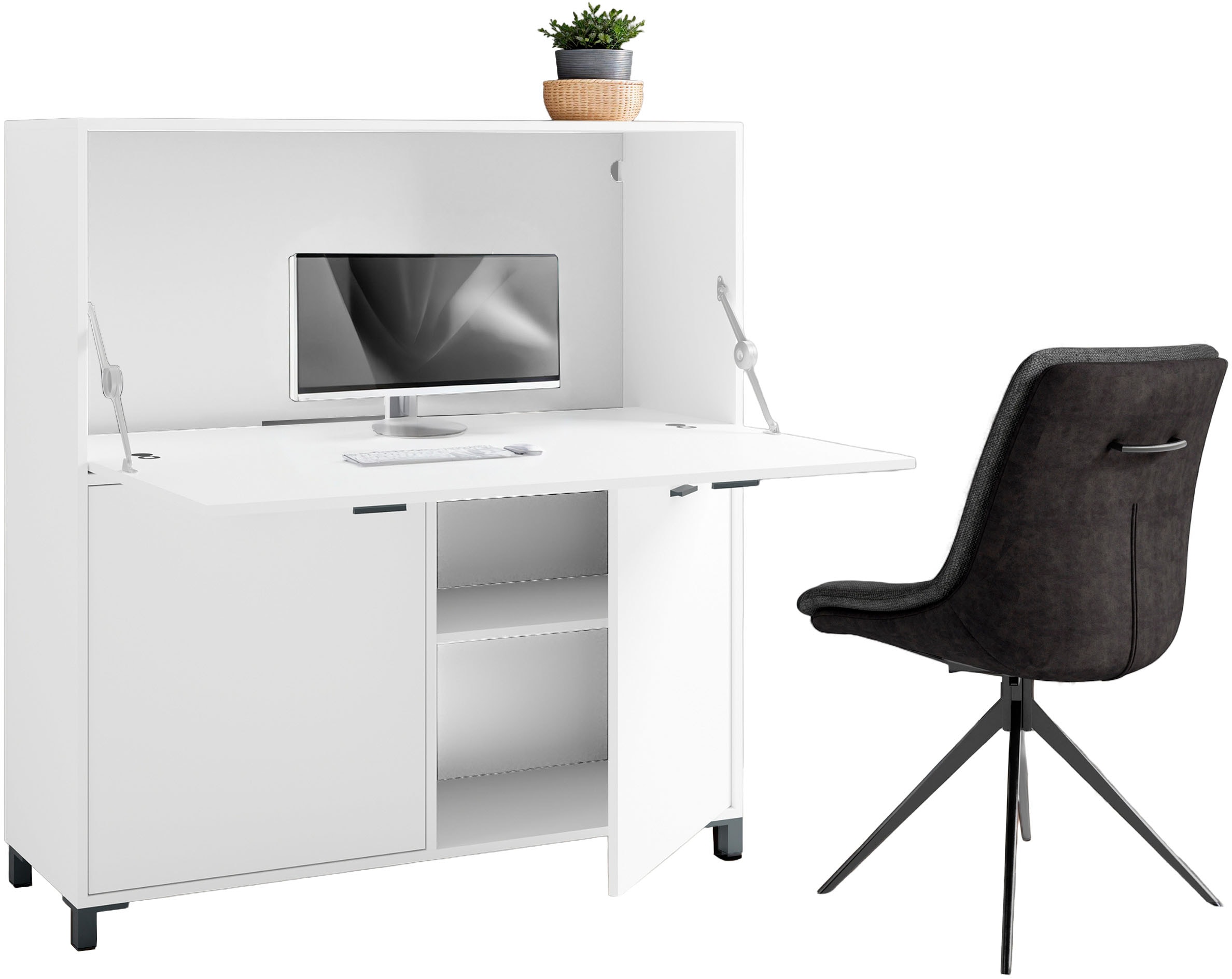 Image of byLIVING Sekretär "Montana" platzsparende Arbeitslösung mit viel Stauraum, Breite 120 cm