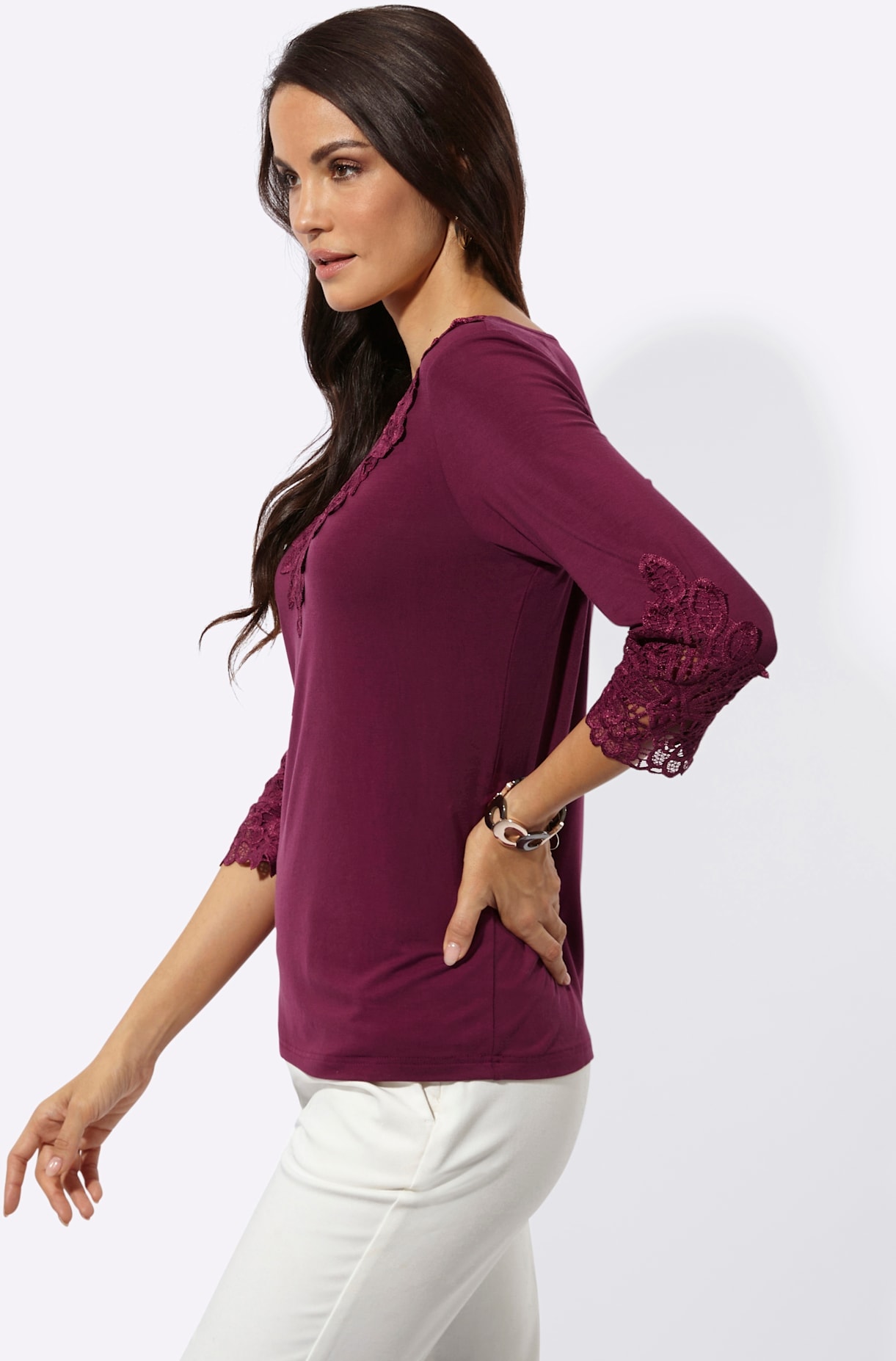 creation L Chemise en dentelle »Lyocell-Shirt« 1