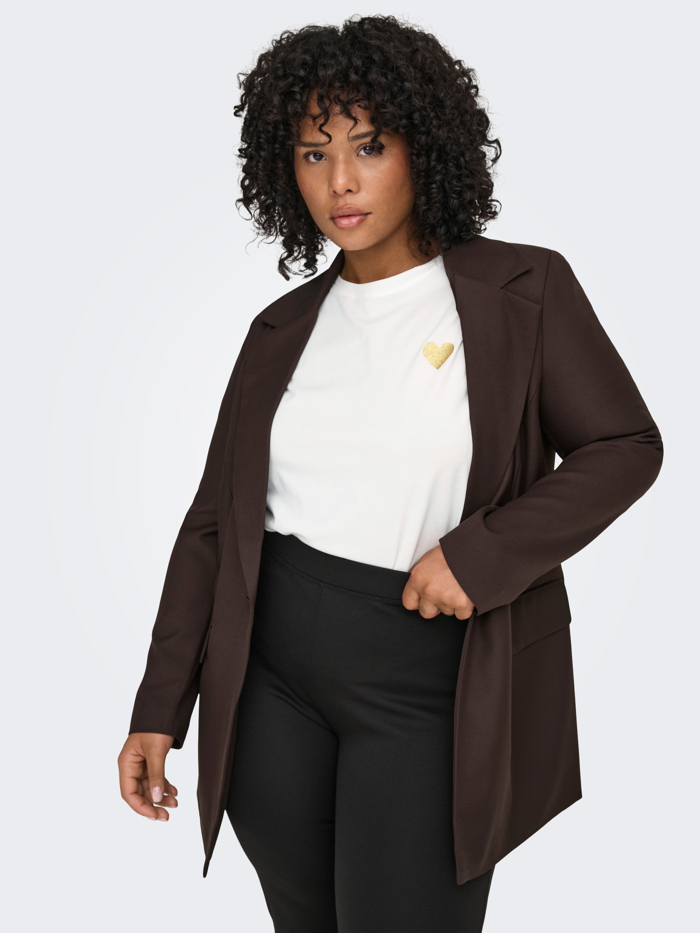 ONLY CARMAKOMA T-Shirt »CARKITA LIFE S/S LOGO TOP JRS NOOS« Baumwolle, regular fit