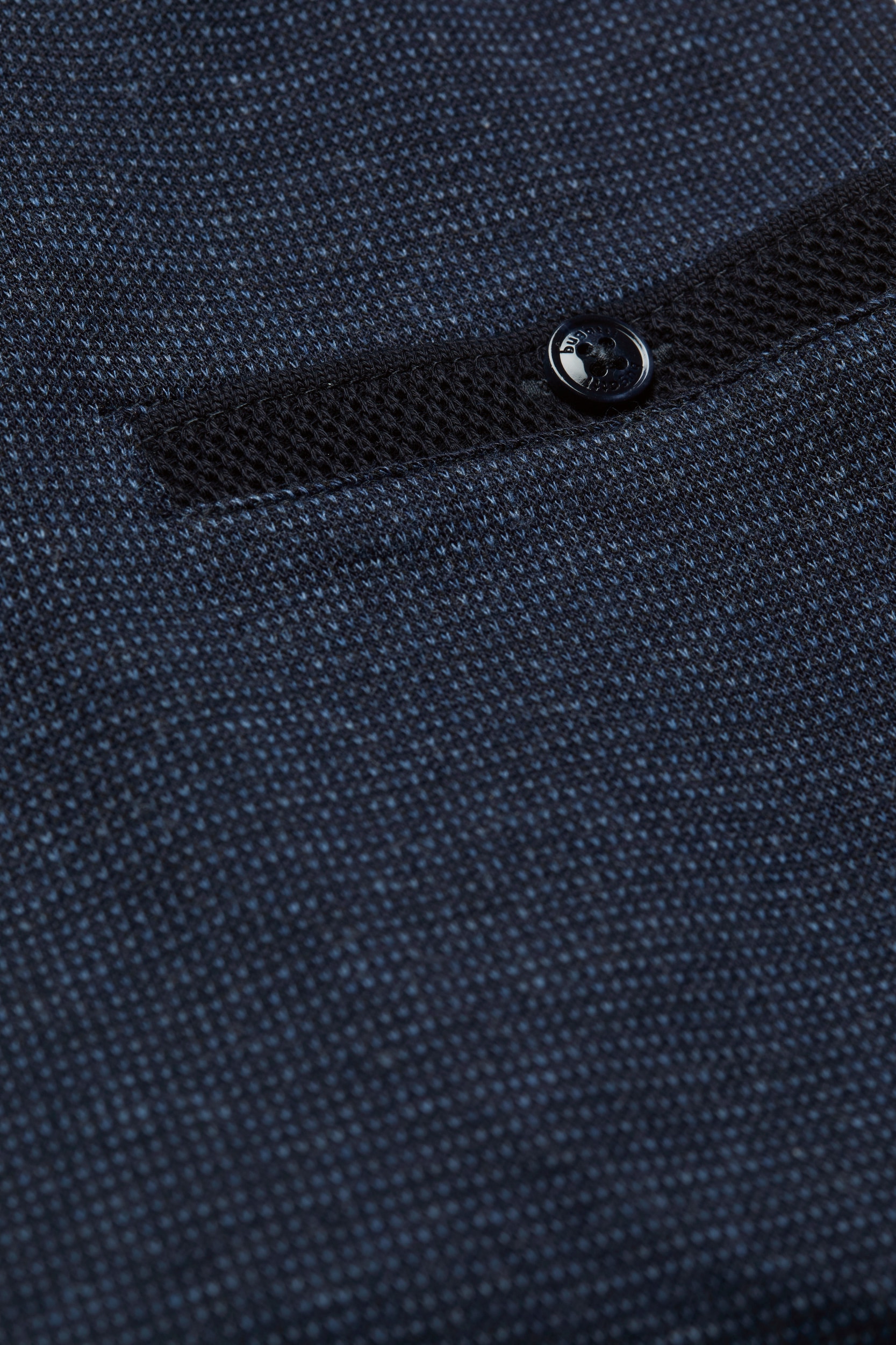 bugatti Langarm-Poloshirt, in 2-tone-Optik