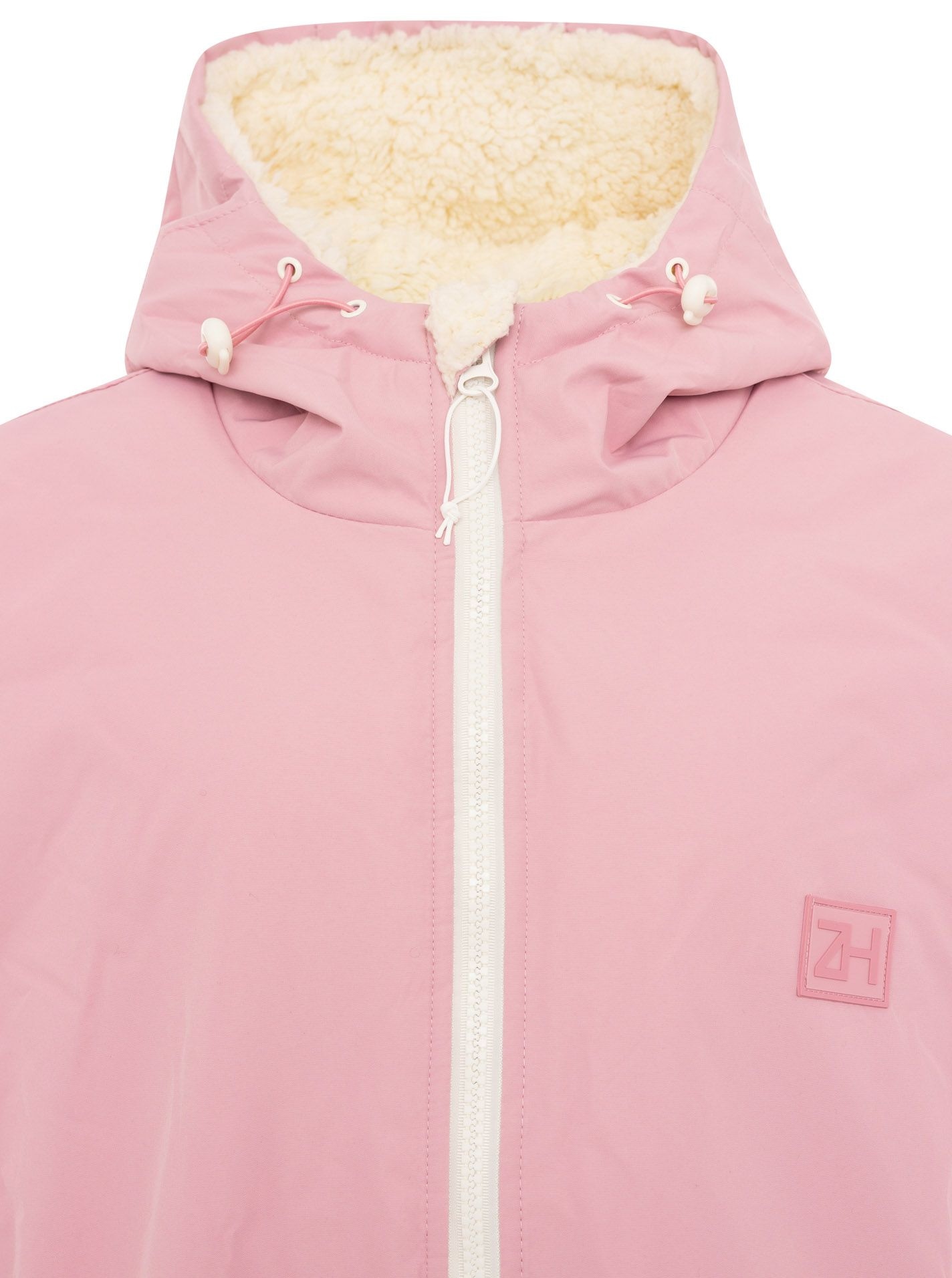 Zwillingsherz Manteau court »"Oversize Windjacke ZH"« seitliche Taschen, Kapuze, Reissverschluss, Teddy Futter