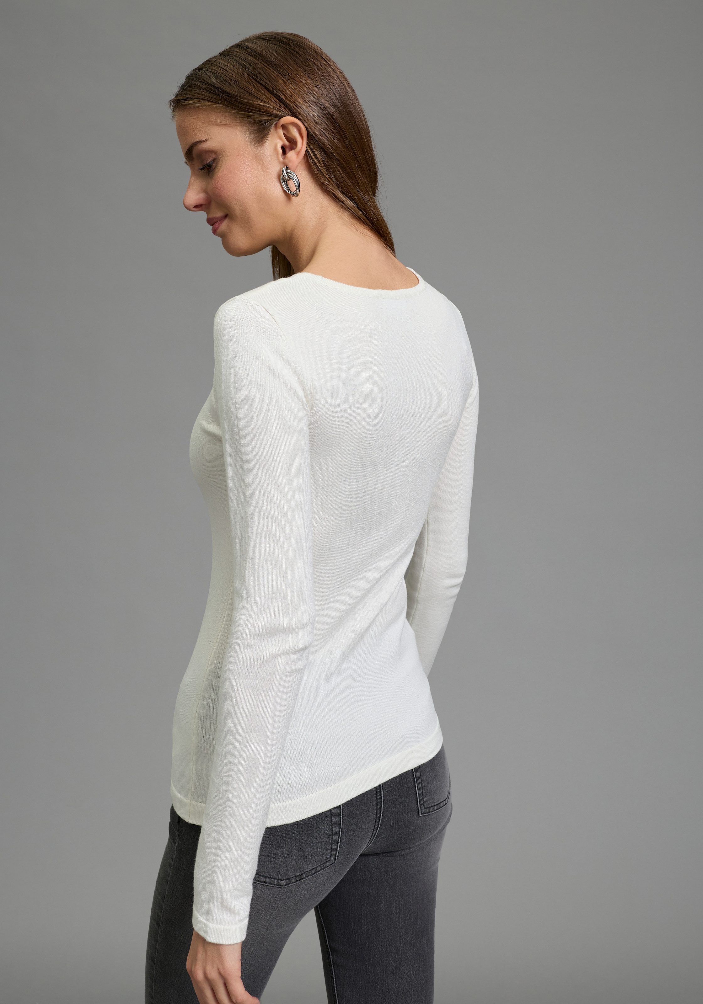 Melrose Pull en tricot »aus leichtem Feinstrick« mit Cut-Out und süssem Knotendetail