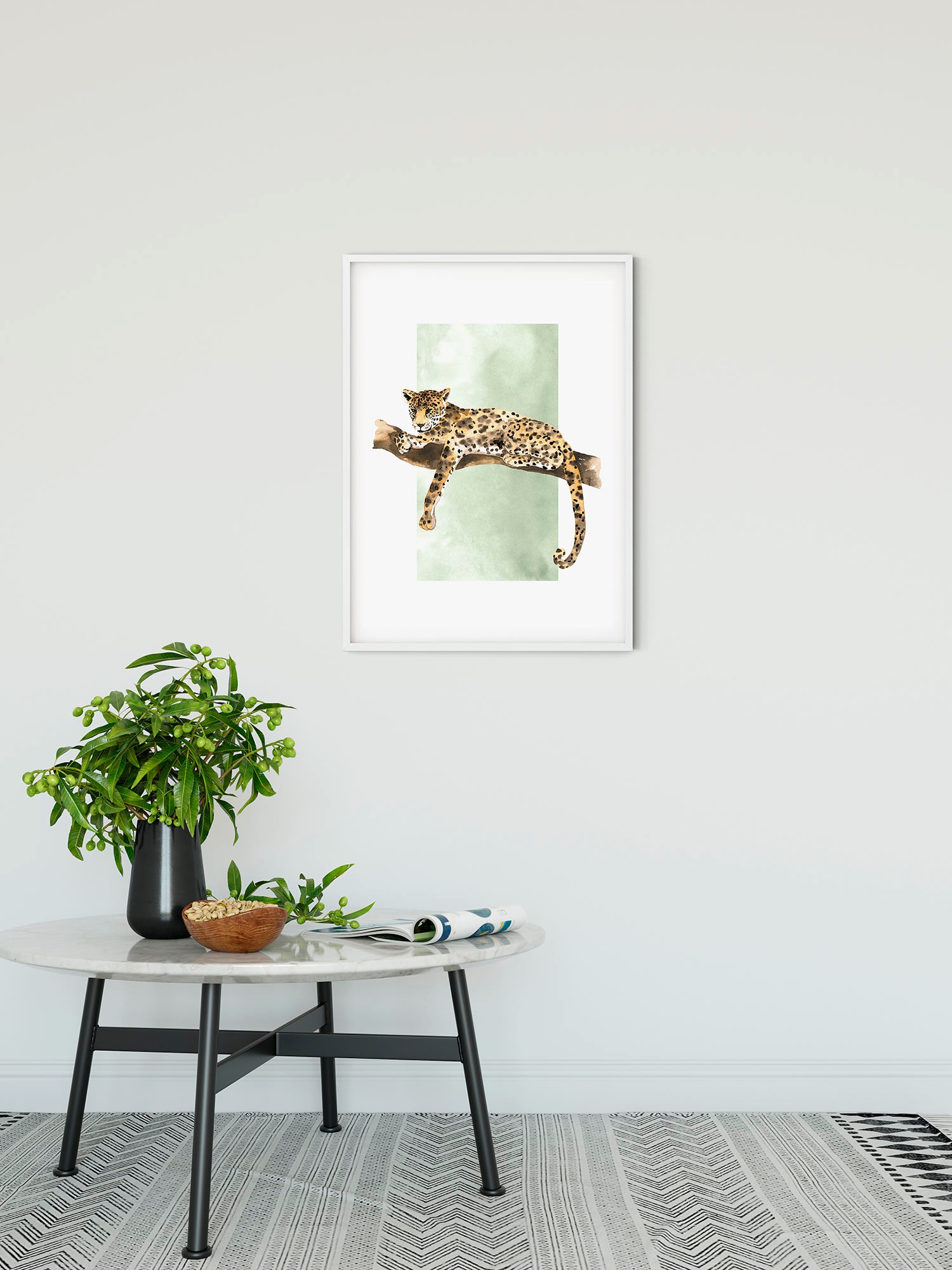 Komar Bild »Lazy Leopard« Natur 1 Stk. tlg. Wandbild zur Dekoration - ohne Rahmen