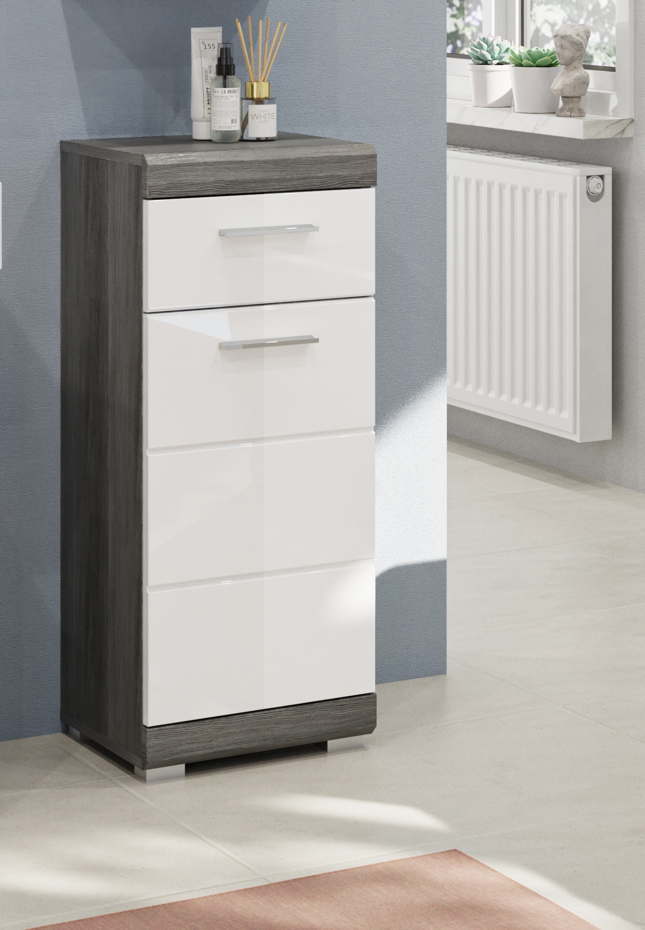 INOSIGN Unterschrank »SIENA, Breite 37cm, 1 Tür, 1 Schubkasten, 2 Fächer, MDF-Front«, (1 St., TOPSELLER!), in verschiedenen Farben erhältlich, Badmöbel, Badschrank, Kommode, Bad