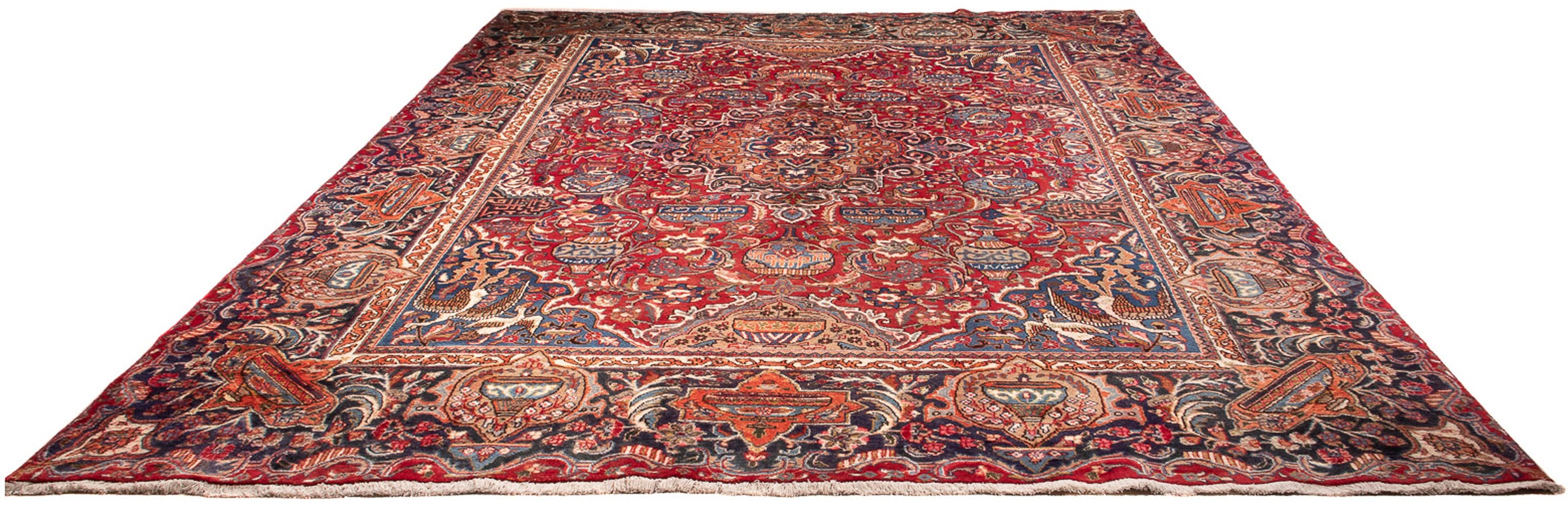 Image of morgenland Orientteppich »Perser - Keshan - 390 x 300 cm - rot«, rechteckig, 10 mm Höhe, Wohnzimmer, Handgeknüpft, Einzelstück mit Zertifikat bei Ackermann Versand Schweiz