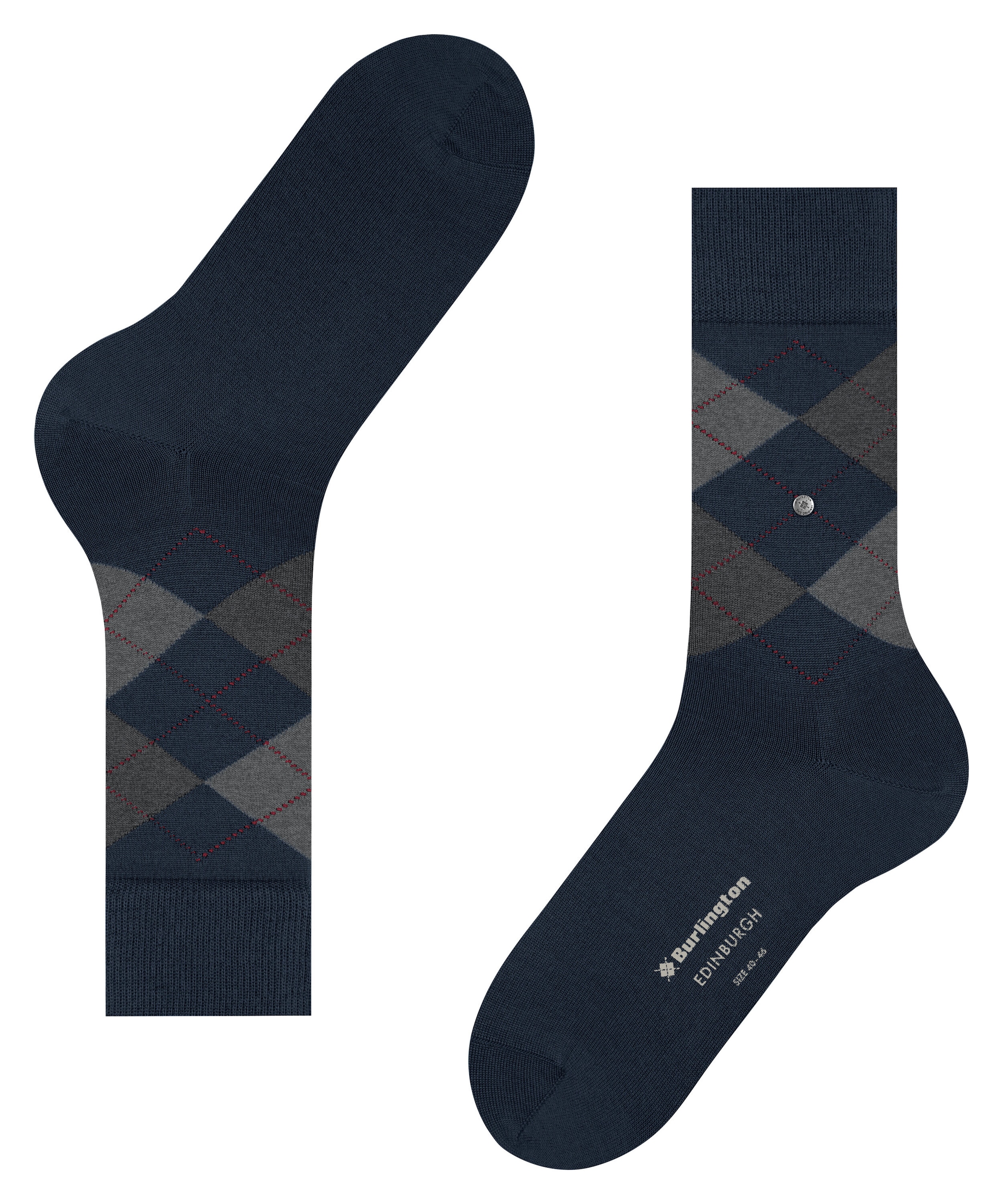 Burlington Socken »Edinburgh« Einheitsgrösse 40-46, klassisches Argyle-Muster, wärmende Wollmischung