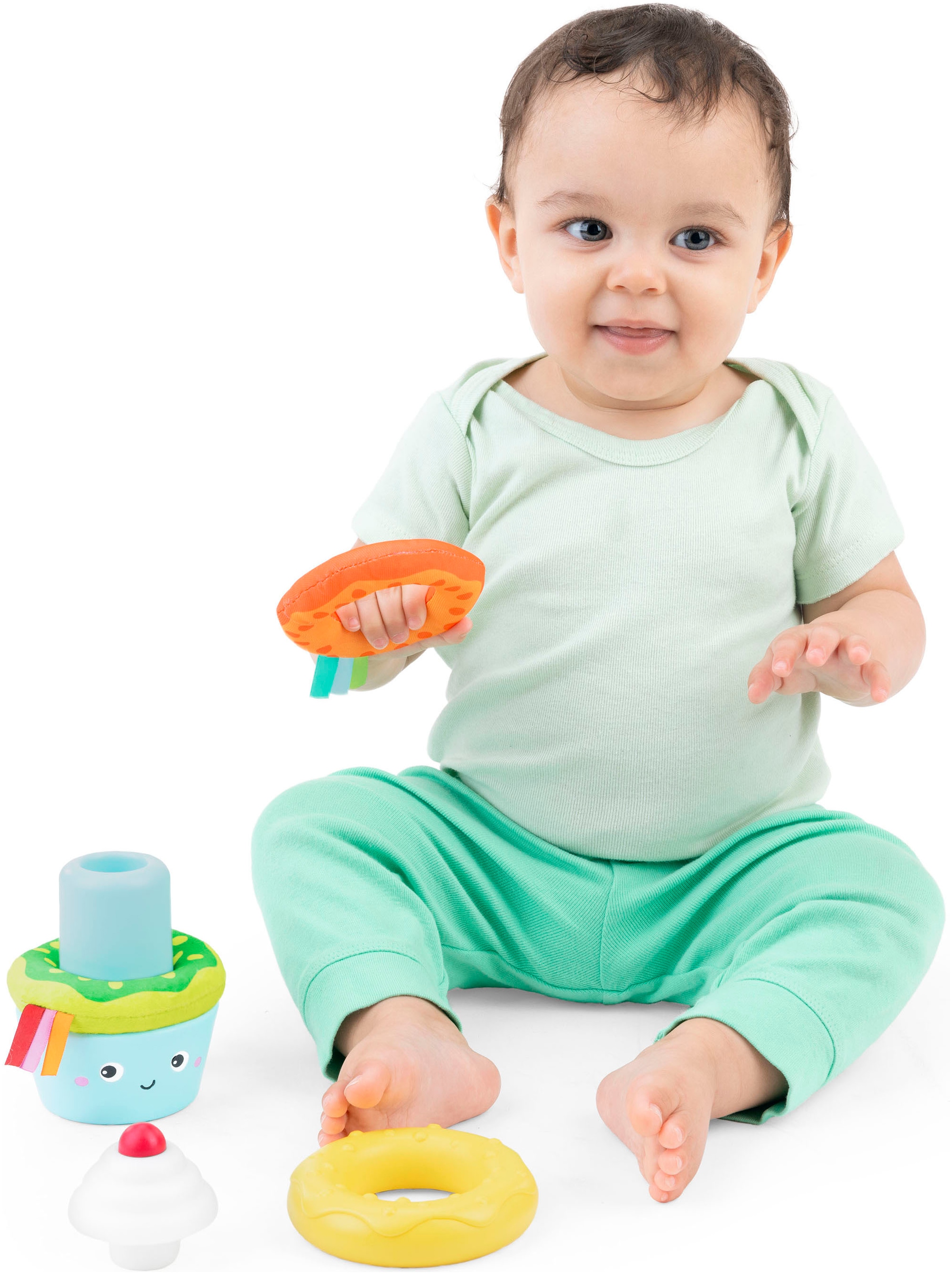 Bright Starts Jouets à empiler »Cupcake Tower Stacking Toy with Teether«