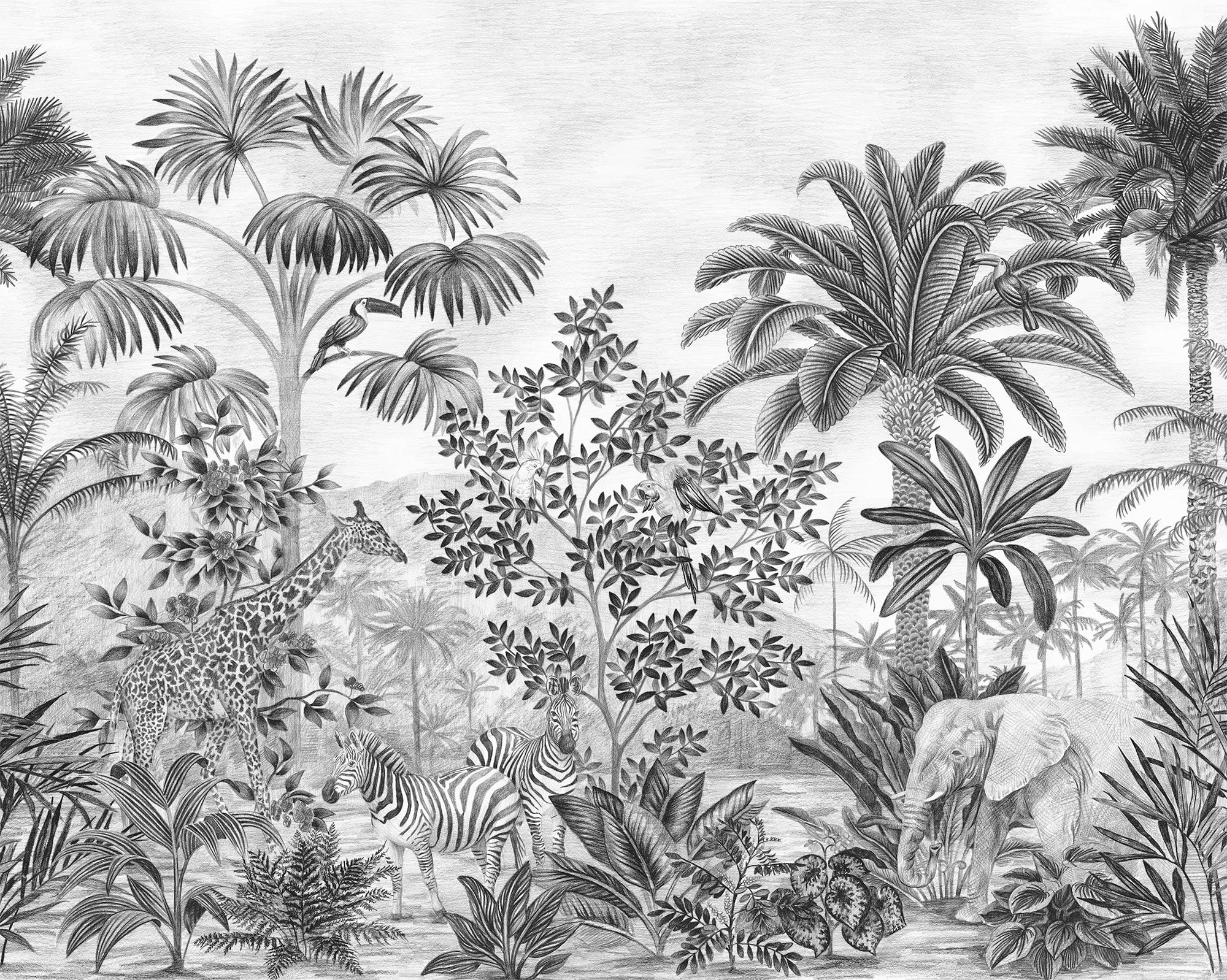 Image of Komar Vliestapete "Digitaldruck Vlies - Jungle Evolution - Grösse 350 x 280 cm" bedruckt glatt Kinderzimmer