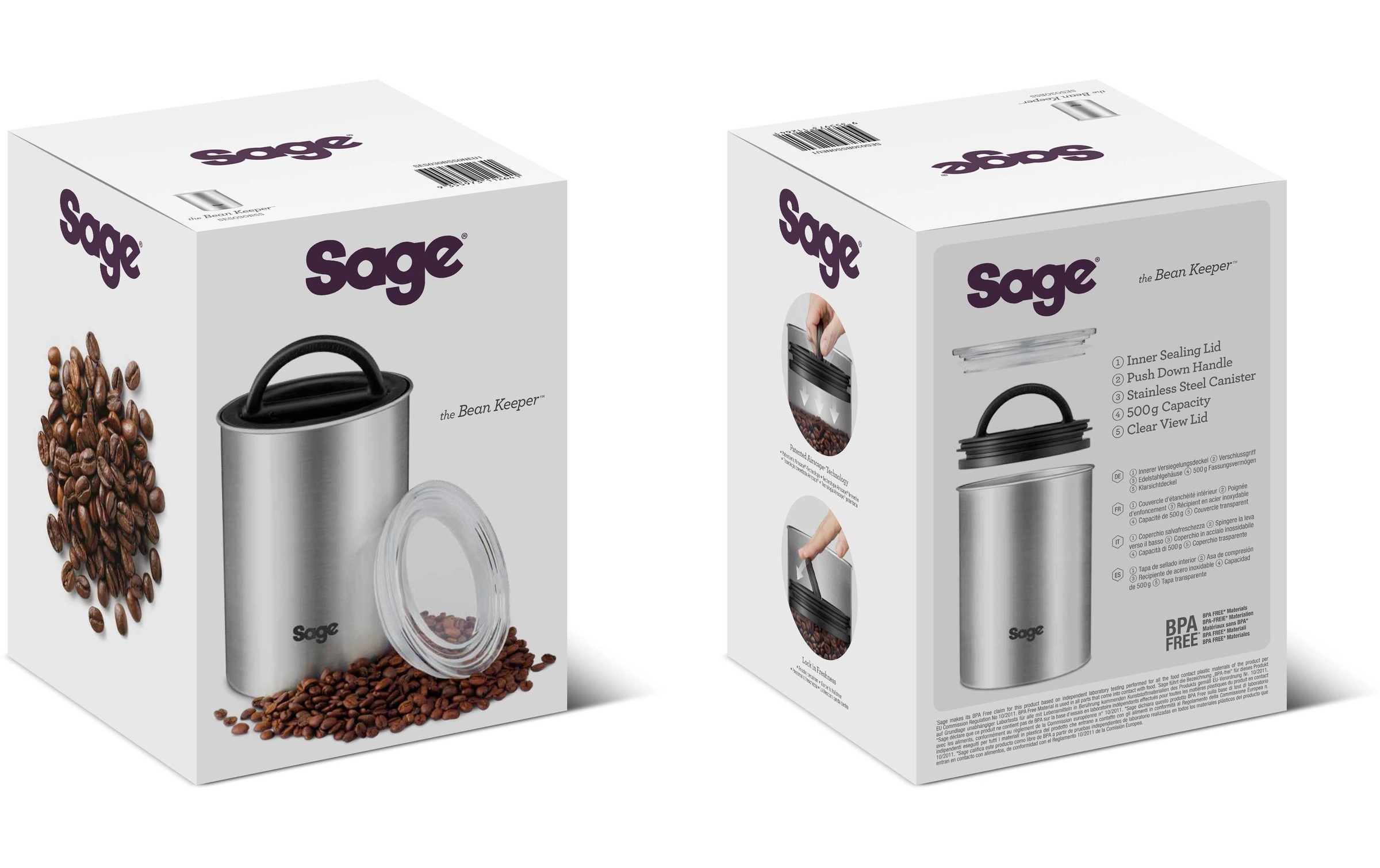 Sage Kaffeedose »Bean Keeper Coffee Canister zu Siebträgermaschinen«, (1 tlg.)