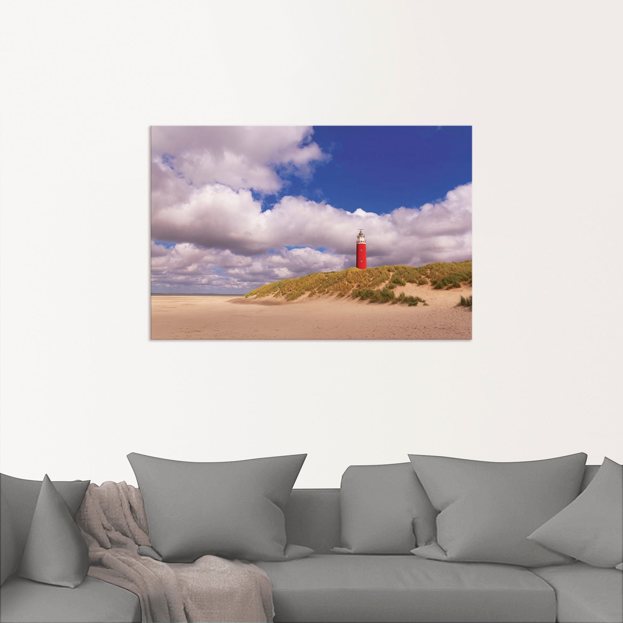 Artland Wandbild »Wolkenimpression am Leuchtturm«, Küste, (1 St.), als Alubild, Outdoorbild, Poster in verschied. Grössen