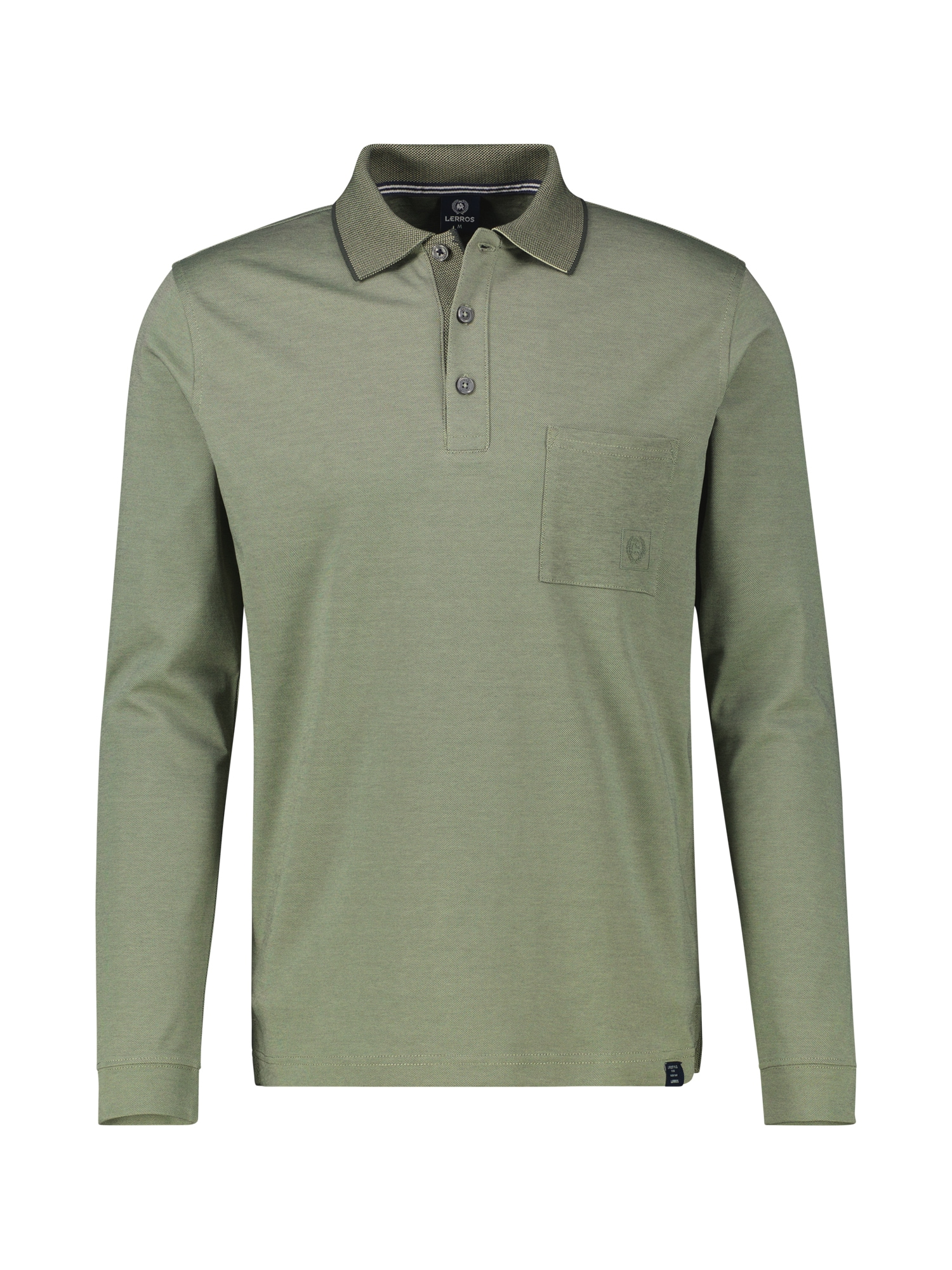 LERROS Langarm-Poloshirt »Langarmpolo für Herren in Strukturoptik«
