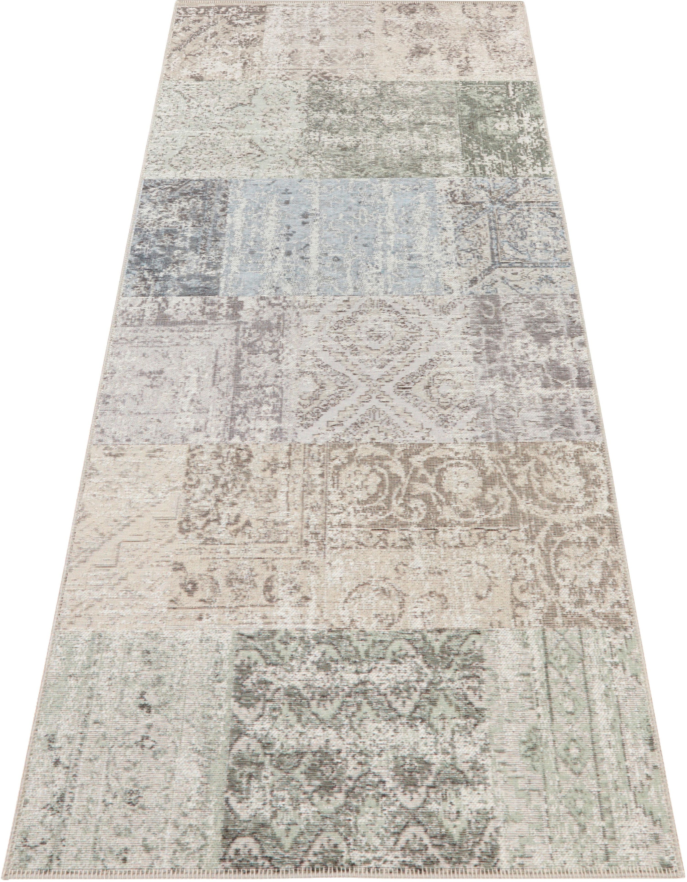 Image of ELLE DECORATION Läufer »Toulon«, rechteckig, 4 mm Höhe, Flachgewebe, Patchwork Look, Hochwertiger Materialmix, Wohnzimmer, Schlafzimmer, Robust, Pflegeleicht bei Ackermann Versand Schweiz