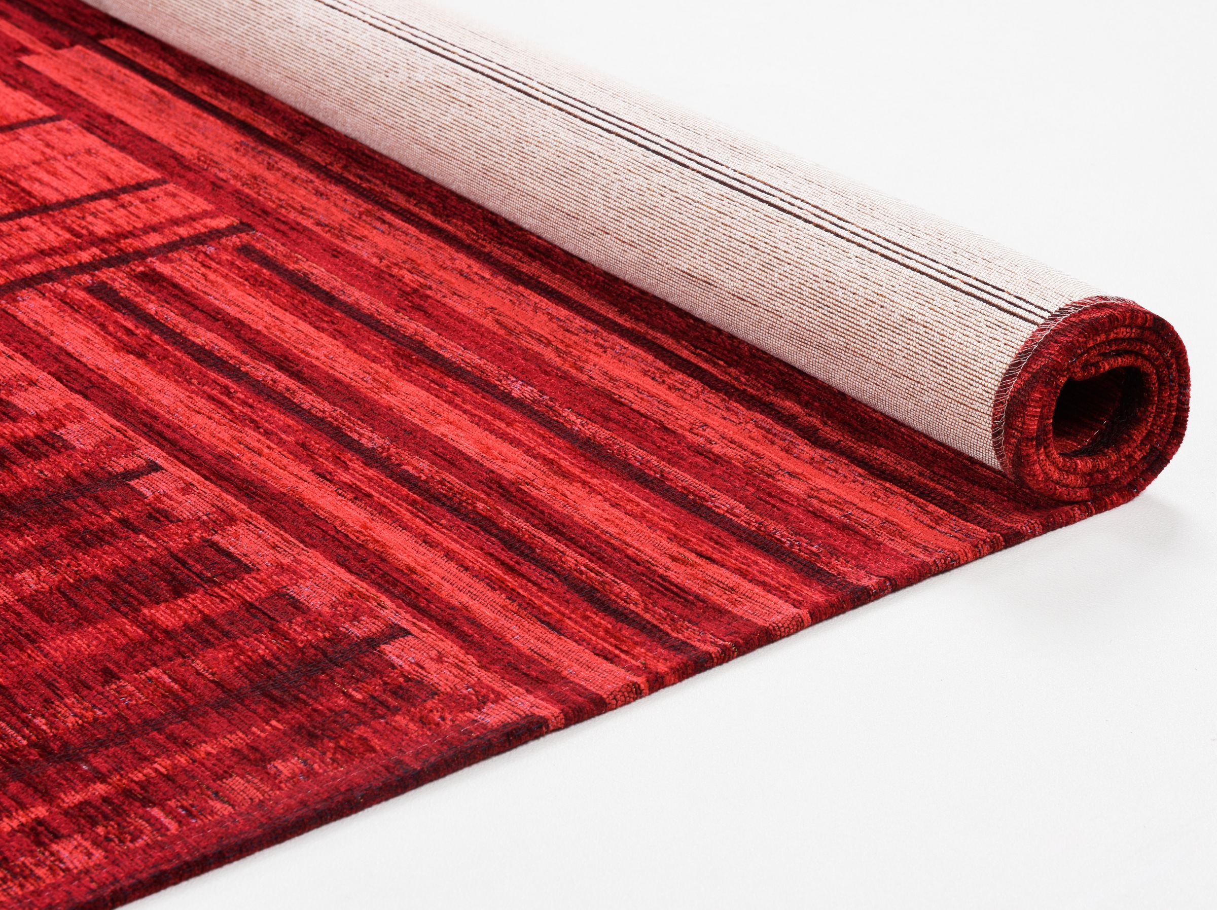 TOM TAILOR HOME Teppich »Stripy Pat« rechteckig 5 mm Höhe Flachgewebe, modernes Patchworkdesign, gestreift, Chenille, Wohnzimmer