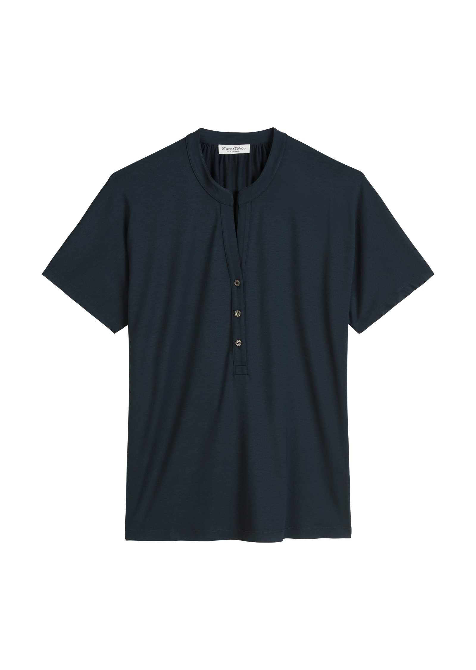 Marc O'Polo Stehkragenshirt, mit Knopfleiste