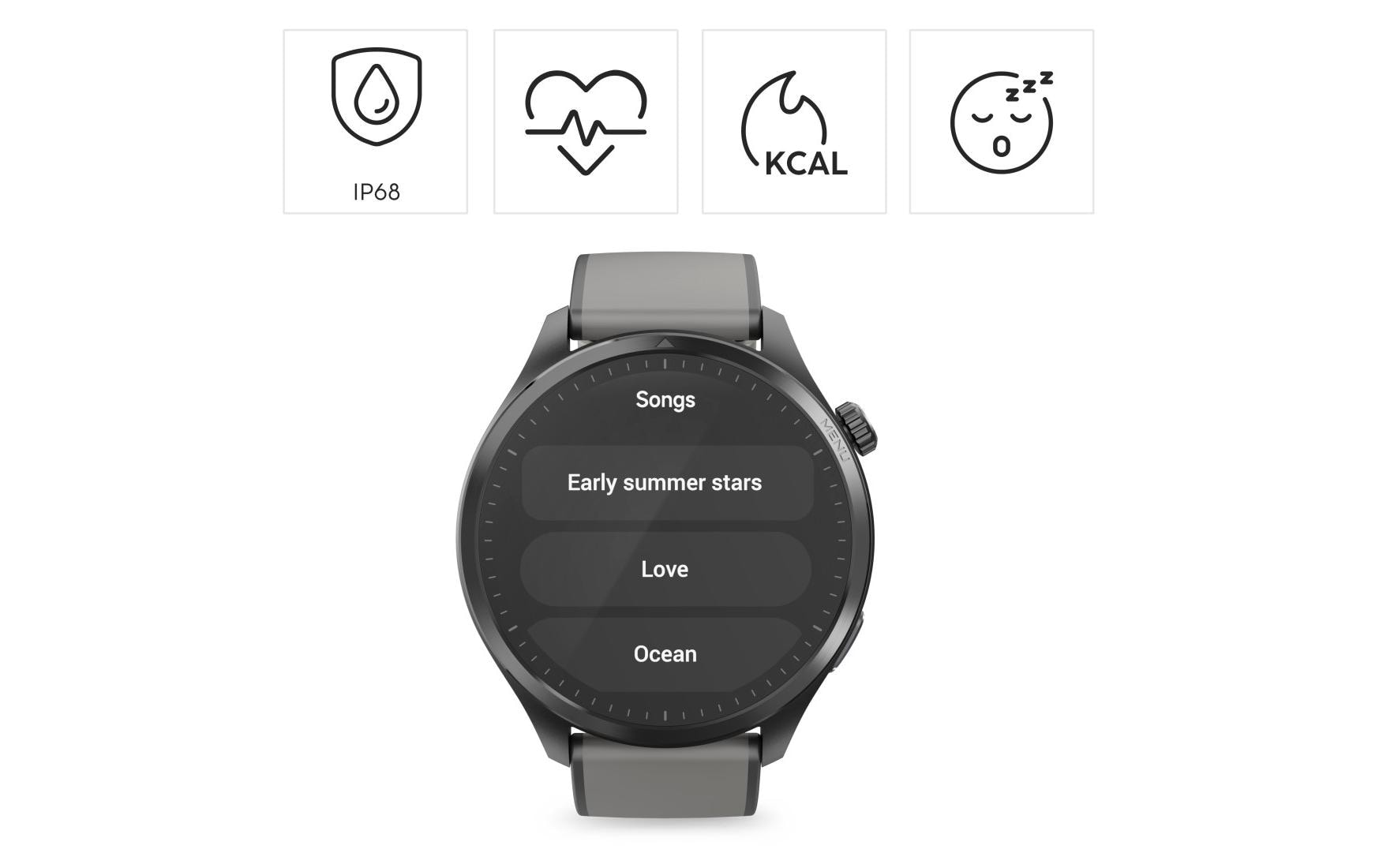 Hama Smartwatch »Smartwatch m. GPS (1,43", Musikspeicher, Telefonfunktion, wasserdicht)«(/ 1,43 ″)