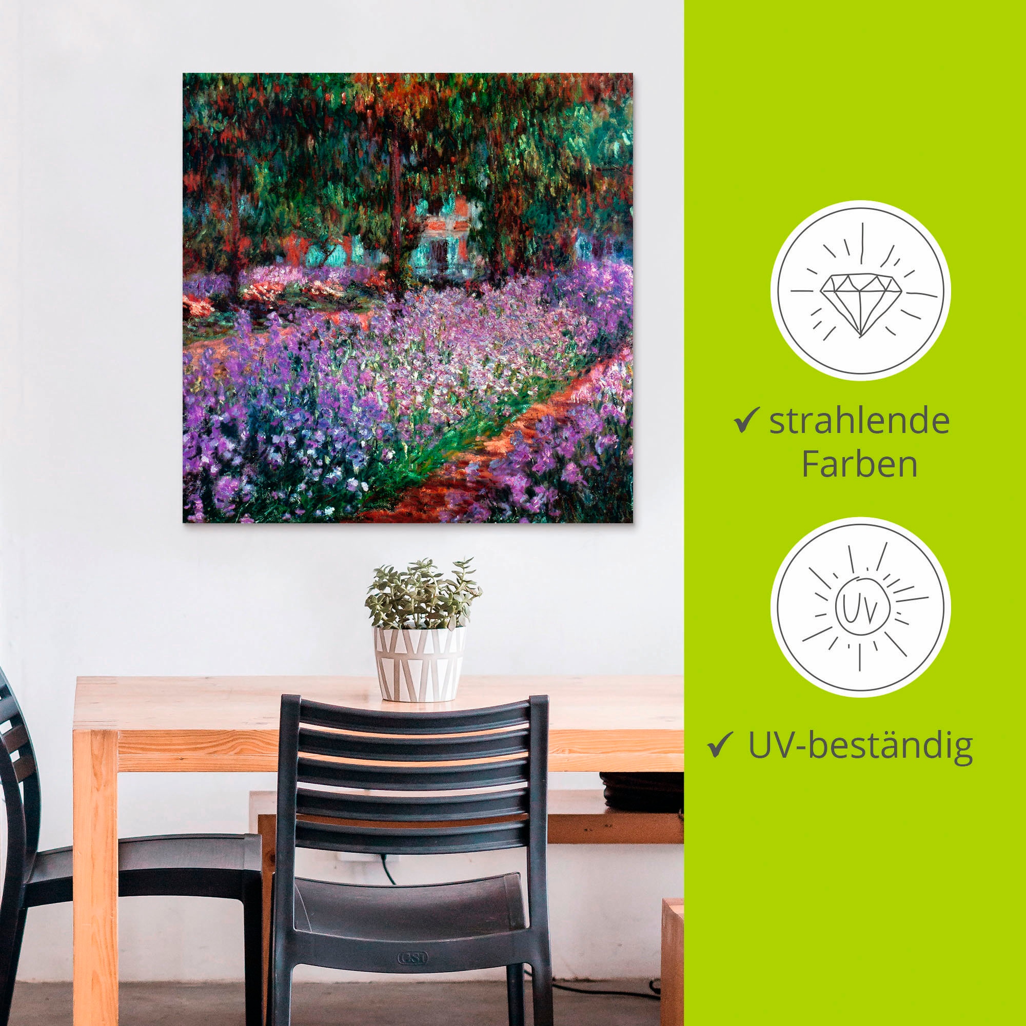 Artland Wandbild »Der Garten des Künstlers bei Giverny« Garten 1 Stk. tlg. als Alubild, Leinwandbild in verschied. Grössen