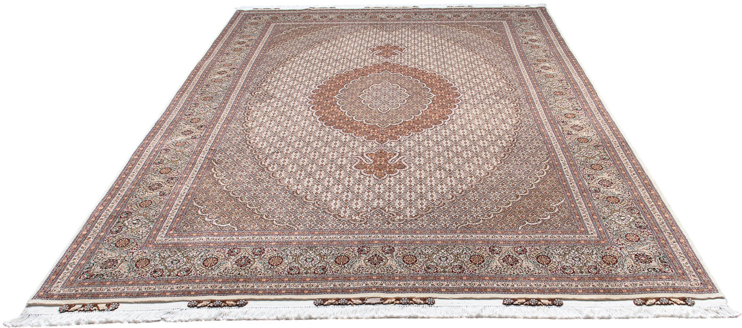 Image of morgenland Orientteppich »Perser - Täbriz - 307 x 207 cm - beige«, rechteckig, 10 mm Höhe, Wohnzimmer, Handgeknüpft, Einzelstück mit Zertifikat bei Ackermann Versand Schweiz