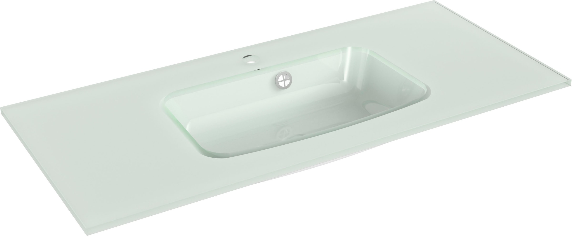 Saphir Ensemble de meubles de salle de bain »Quickset 945 Glas-Waschtisch mit Unterschrank, 99 cm breit, Waschplatz« 1 cuis tlg.