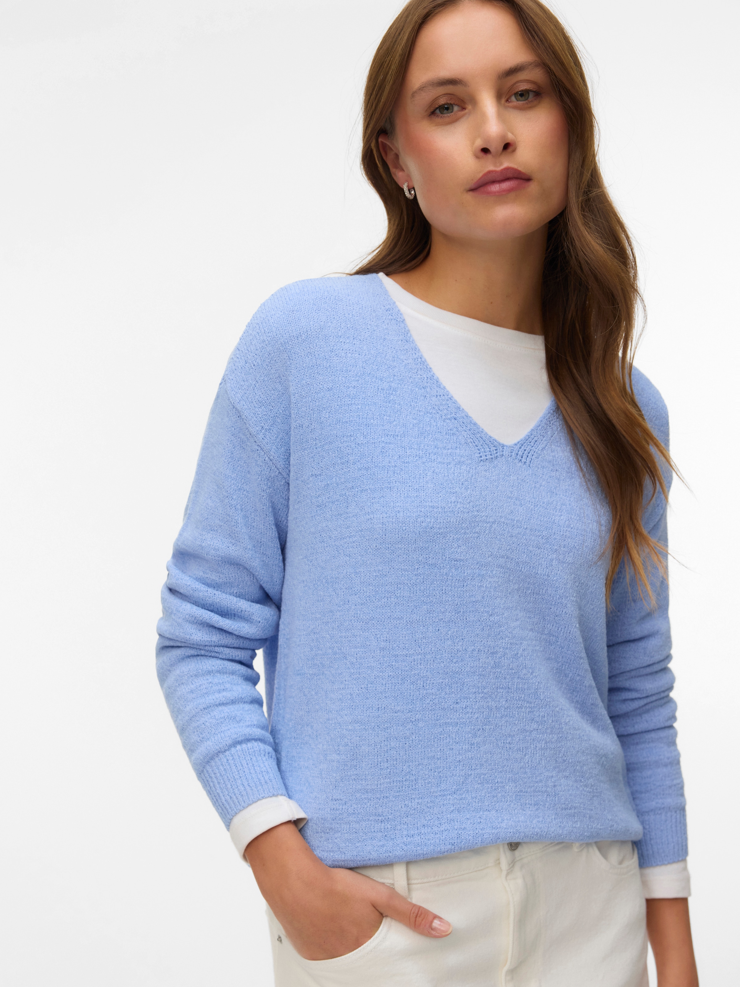 Image of Vero Moda Strickpullover "VMCHARITY LS V-NECK PULLOVER NOOS"