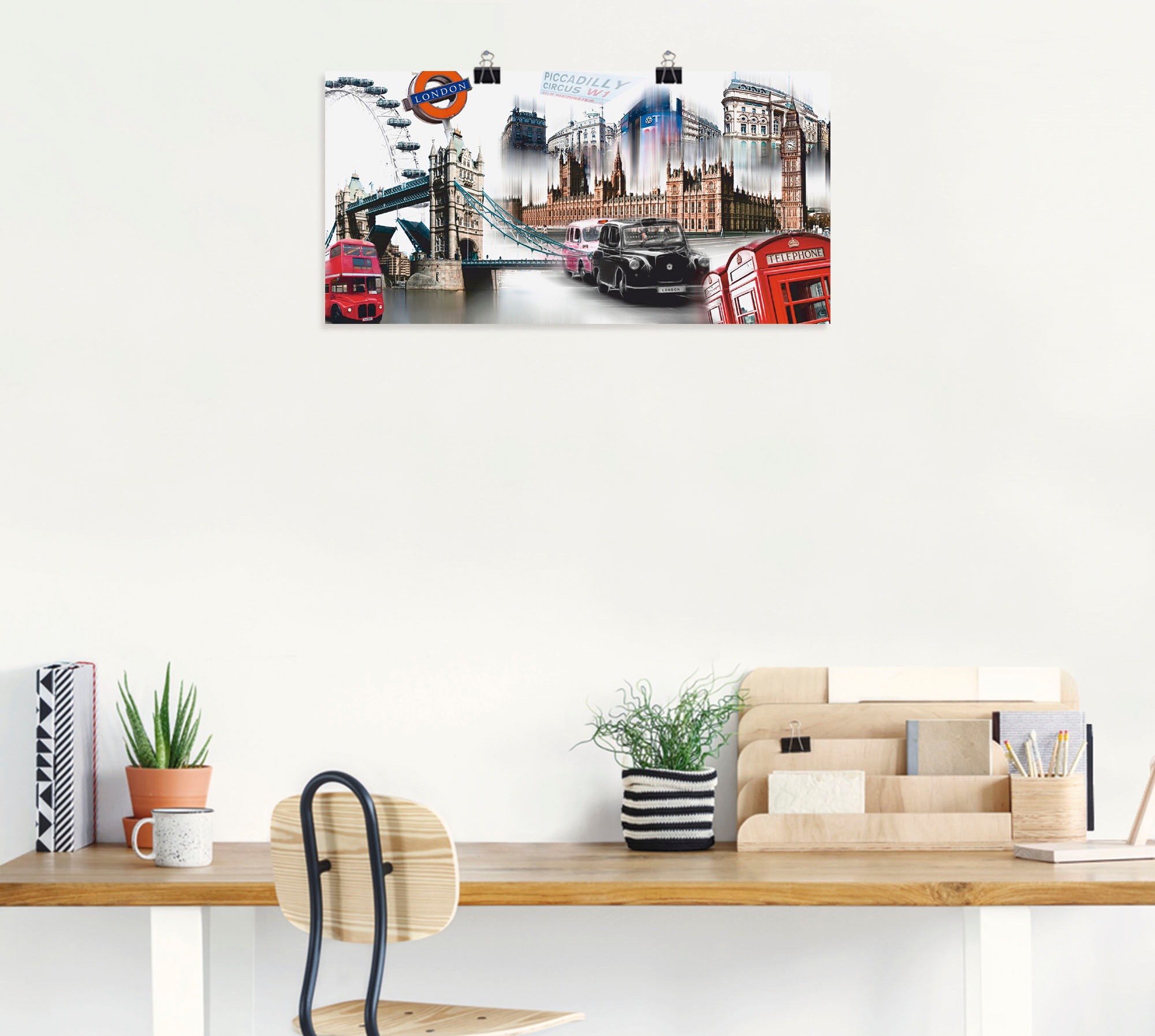 Artland Wandbild »London Skyline Collage IV«, Grossbritannien, (1 St.), als Leinwandbild, Poster, Wandaufkleber in verschied. Grössen