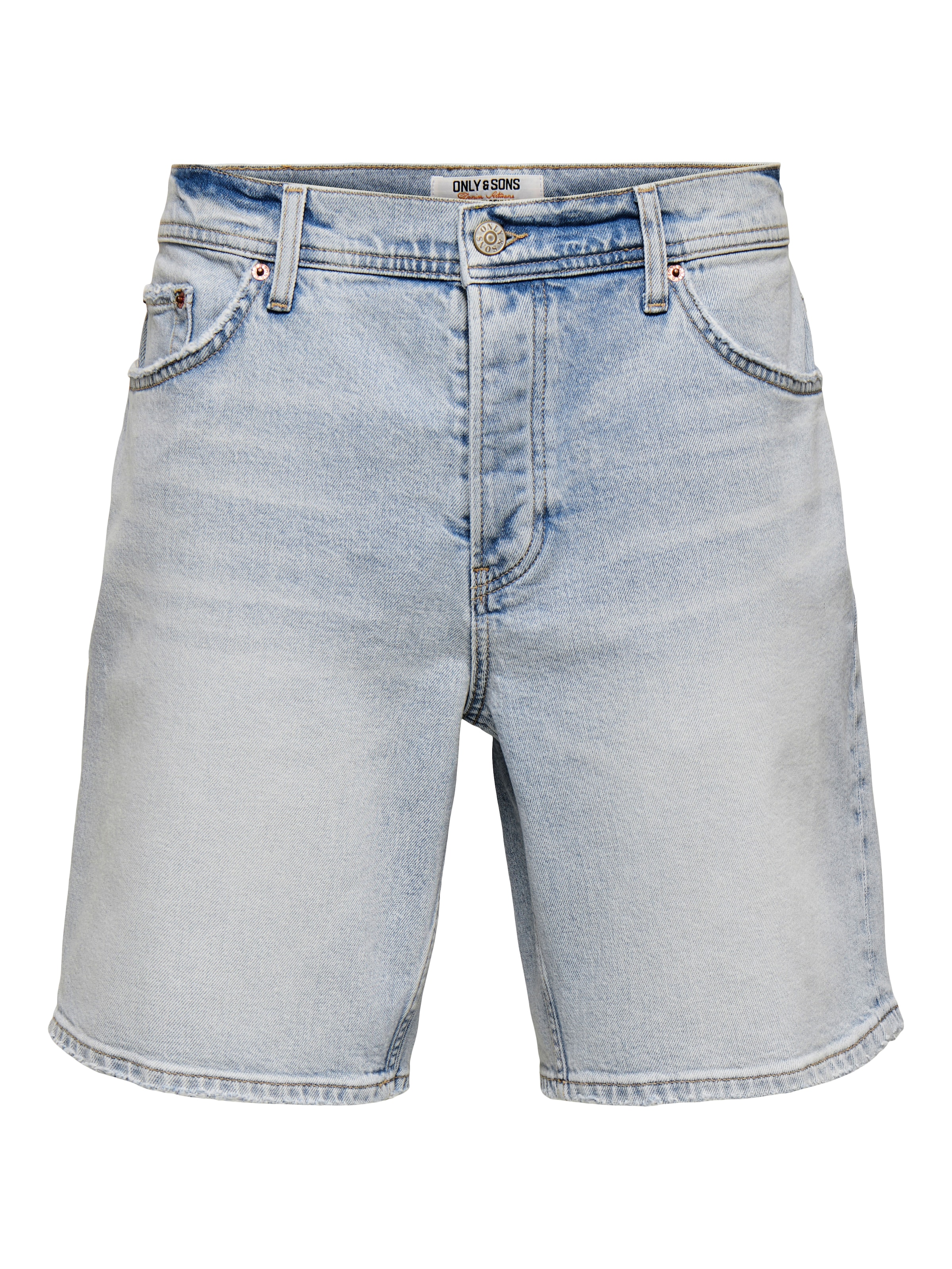 ONLY & SONS Short en jean »ONSEDGE PER LBB 9382 DOT DNM SHORTS NOOS« mélange coton, coupe droite