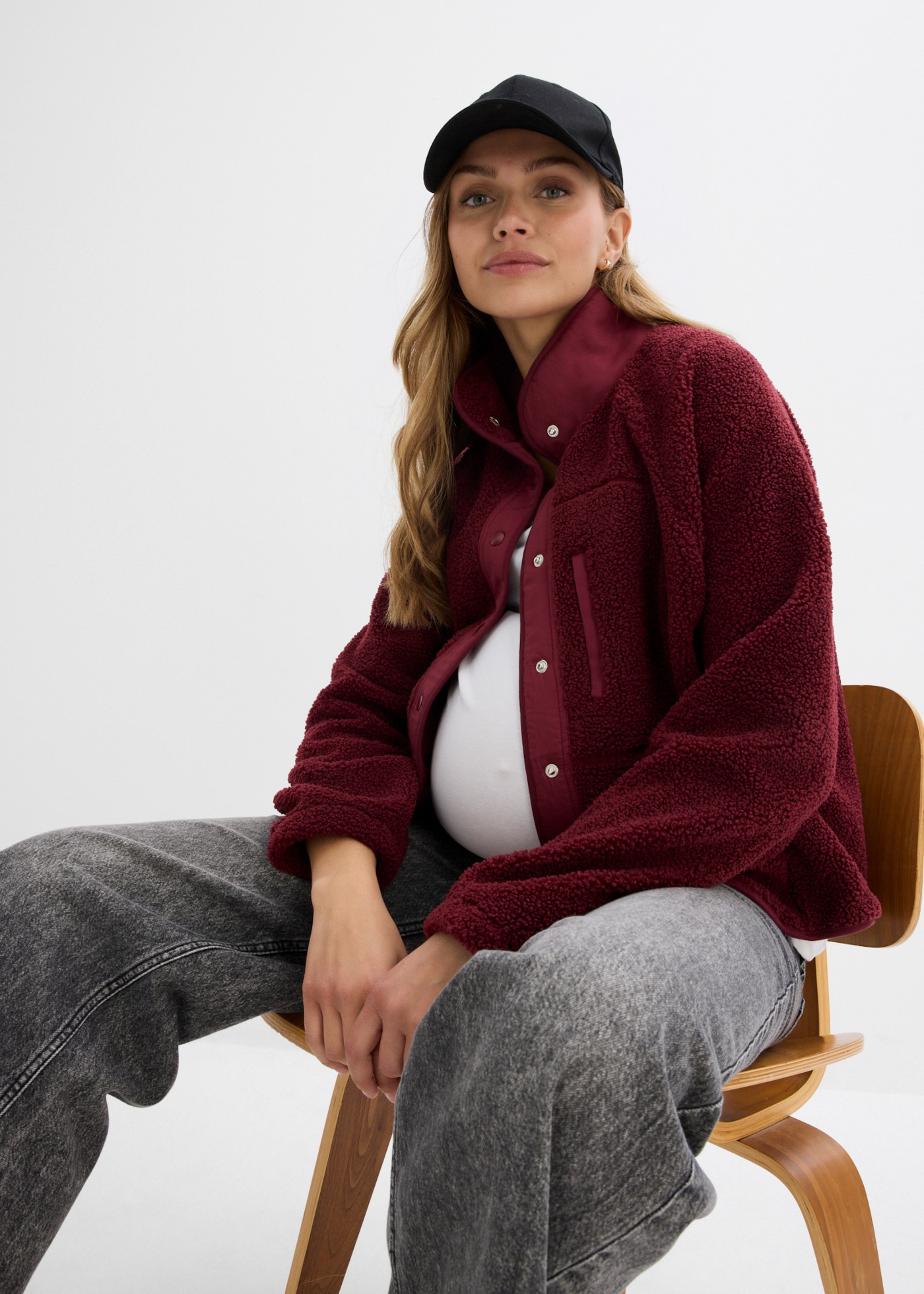 bonprix Umstandsjacke mit abnehmbarem Babyeinsatz per Druckknöpfen, gerade Passform
