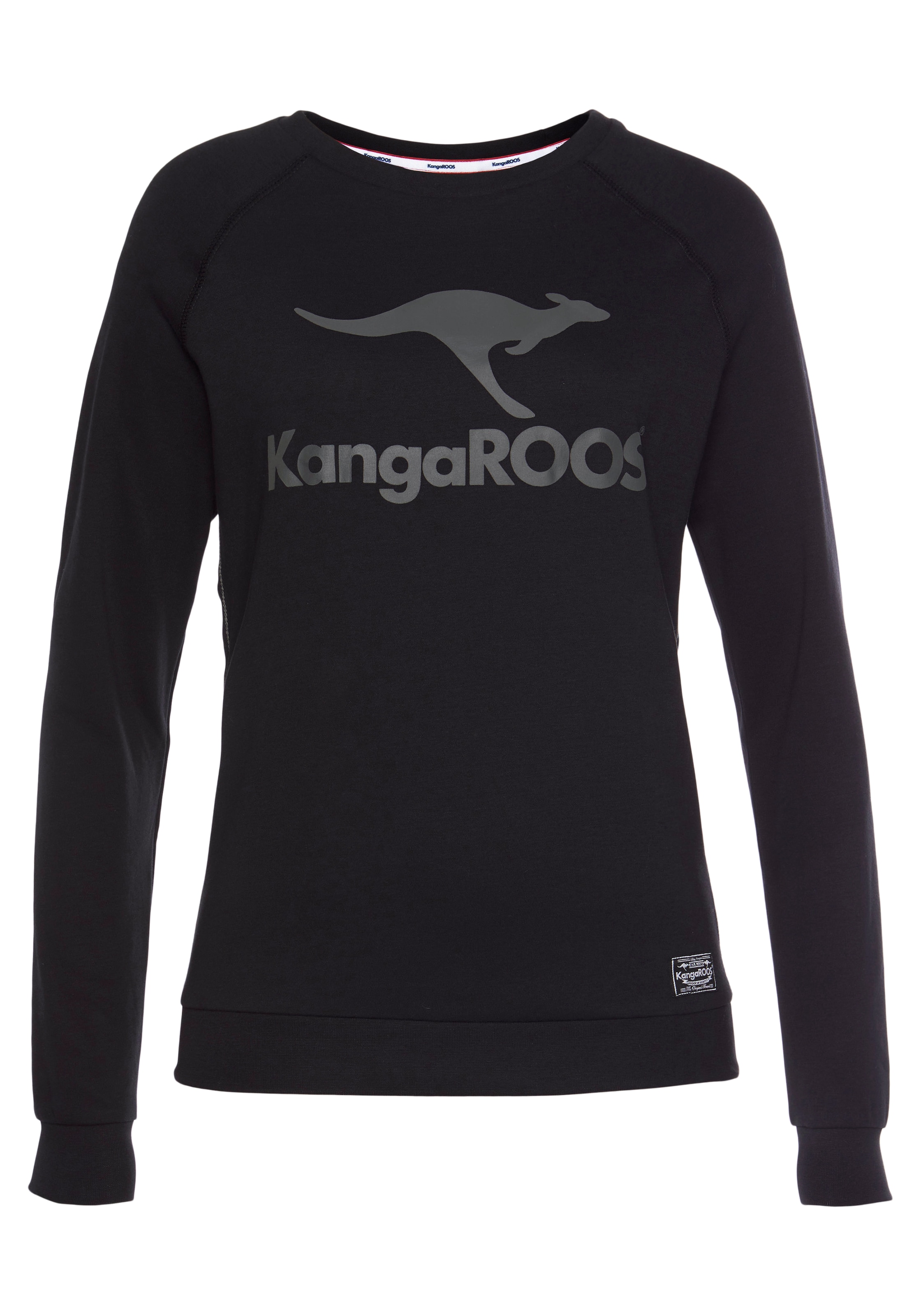 KangaROOS Sweatshirt, Langarm, figurumspielender Schnitt, mit Print, Rundhalsausschnitt