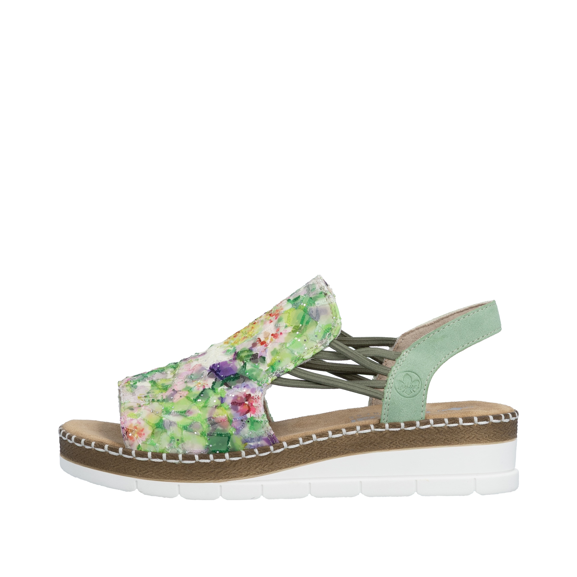 Rieker Sandale  Chaussure d'été, sandalette, talon compensé, look tendance