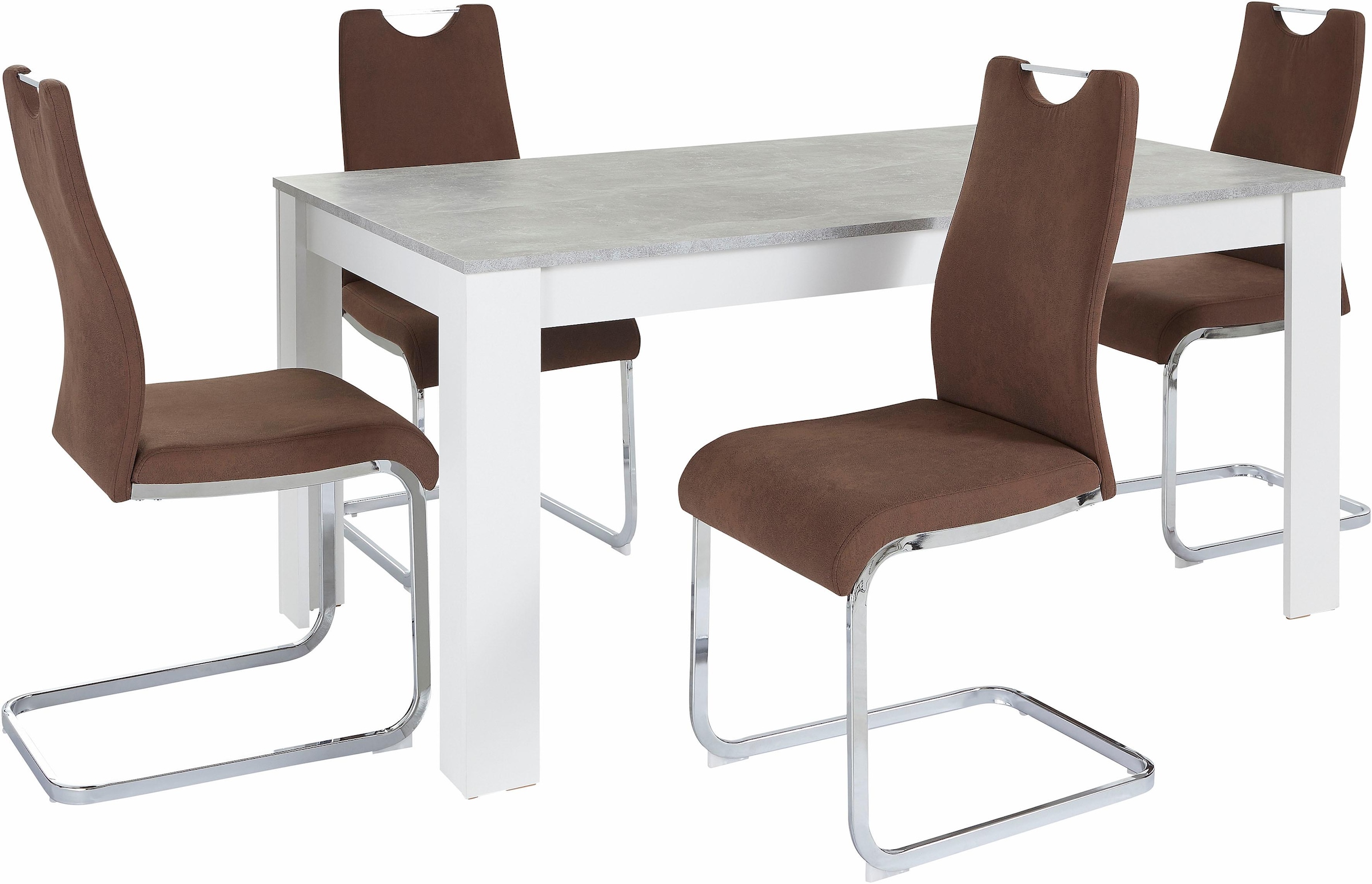 Homexperts Essgruppe »Zabona«, (Set, 5 tlg.), 4 Stühle und 1 Tisch