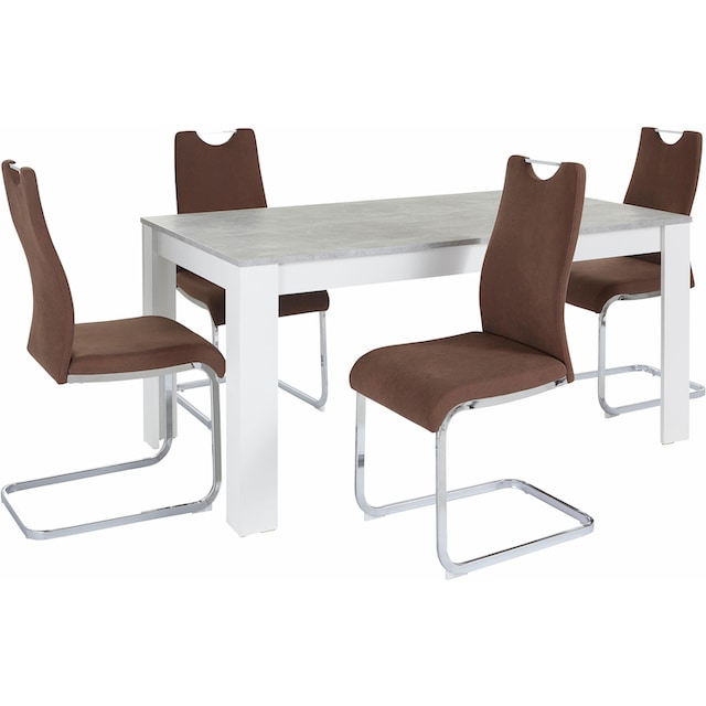 Homexperts Essgruppe »Zabona«, (Set, 5 tlg.), 4 Stühle und 1 Tisch  versandkostenfrei auf