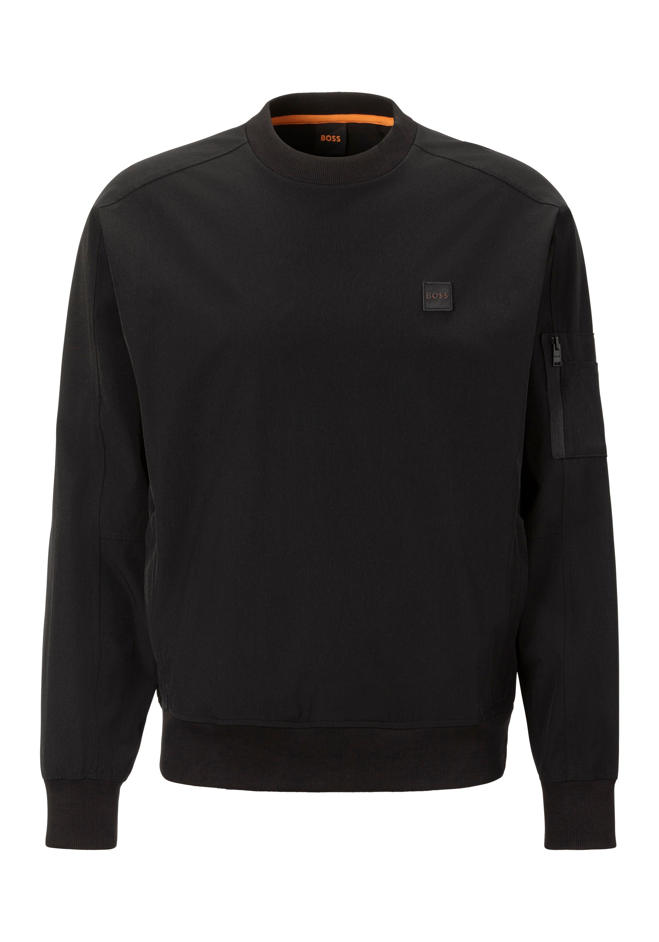 BOSS ORANGE Sweater, mit Logo-Badge