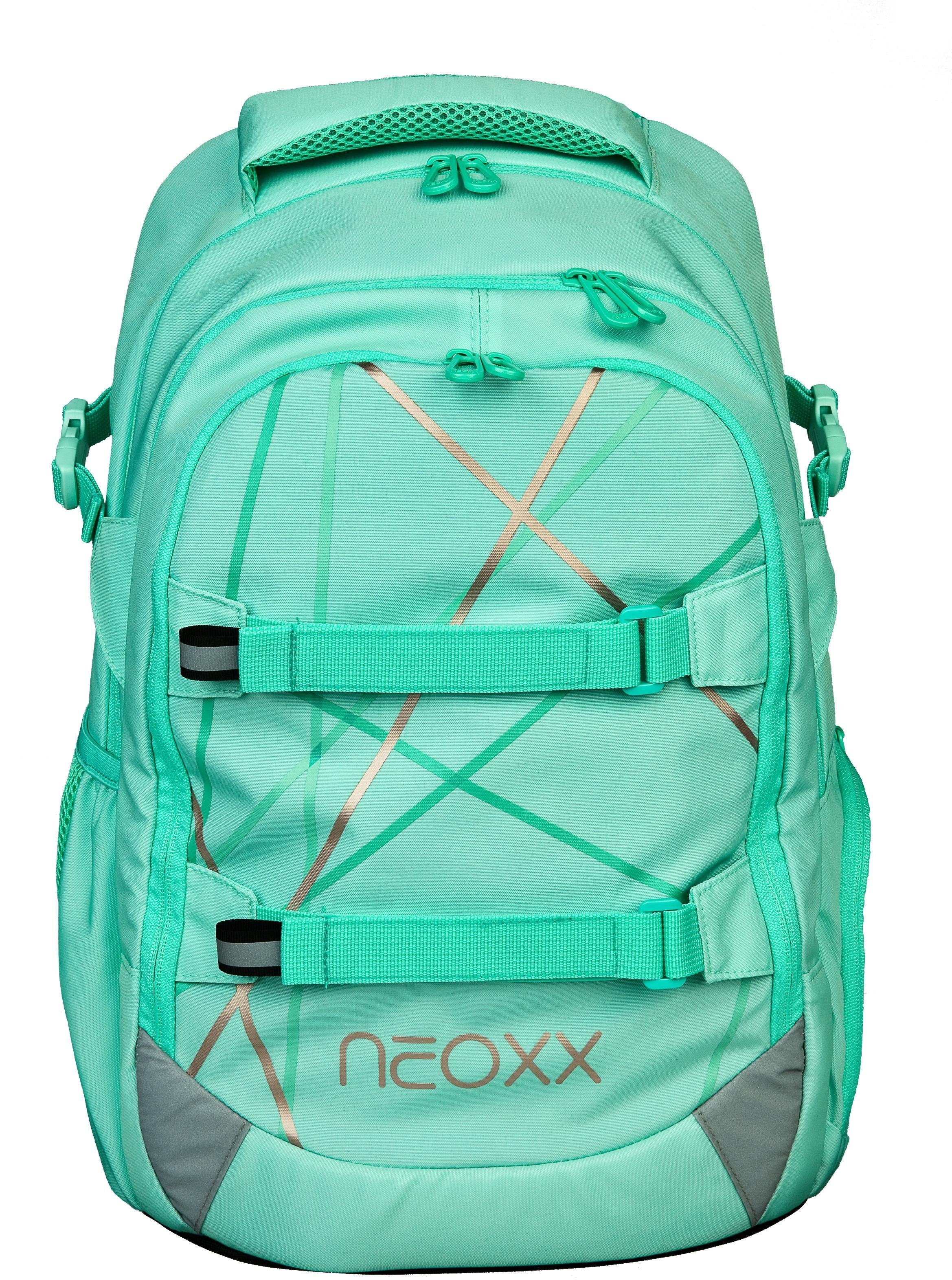 Image of neoxx Schulrucksack »Active, Mint to be«, reflektierende Details, aus recycelten PET-Flaschen bei Ackermann Versand Schweiz