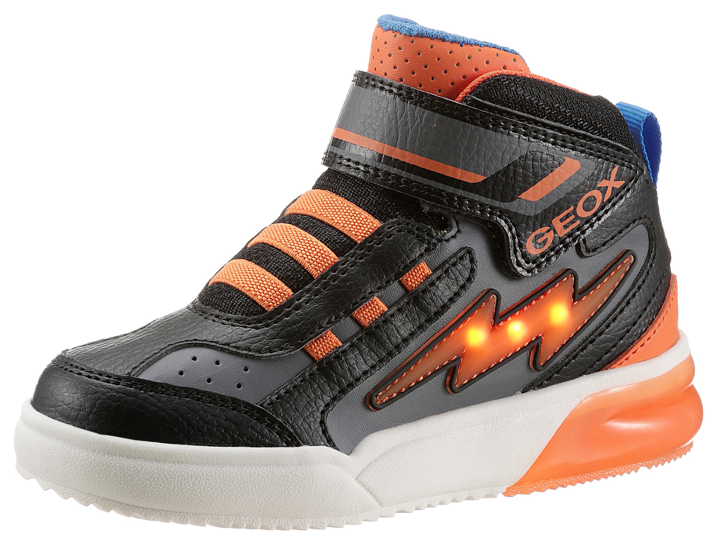 Image of Geox Kids Sneaker »J Grayajay Boy Blinkschuh«, mit Gummizug und Klettverschluss, blinkt bei Ackermann Versand Schweiz