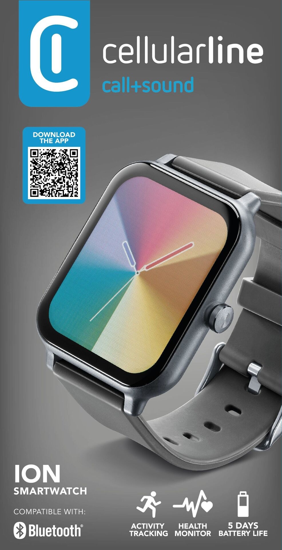 Cellularline Smartwatch »Bluetooth Smartwatch ION« (4,65 cm / 1,83 ″) Proprietär