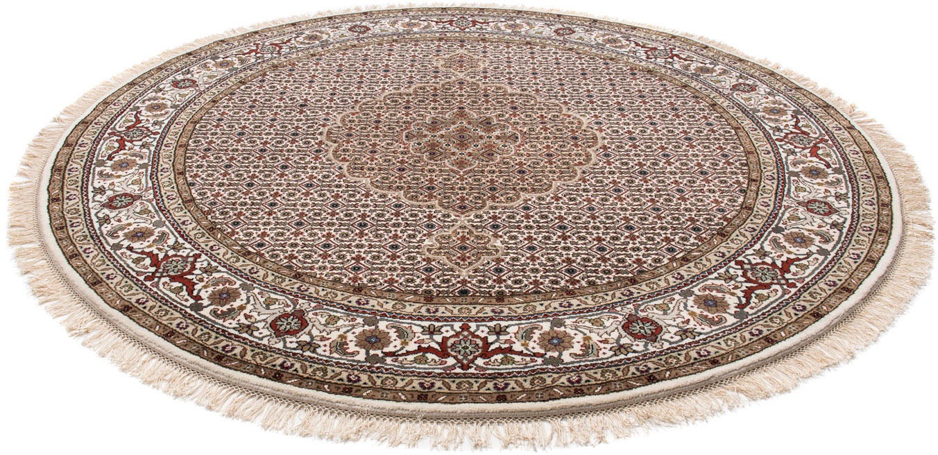 Image of morgenland Orientteppich »Perser - Täbriz rund - 205 x 204 cm - beige«, rund, 10 mm Höhe, Wohnzimmer, Handgeknüpft, Einzelstück mit Zertifikat bei Ackermann Versand Schweiz
