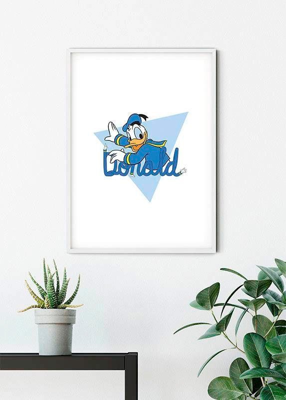 Komar Bild "Donald Duck Triangle" Disney 1 Stk. tlg. Wandbild zur Dekoration im Kinderzimmer - ohne Rahmen