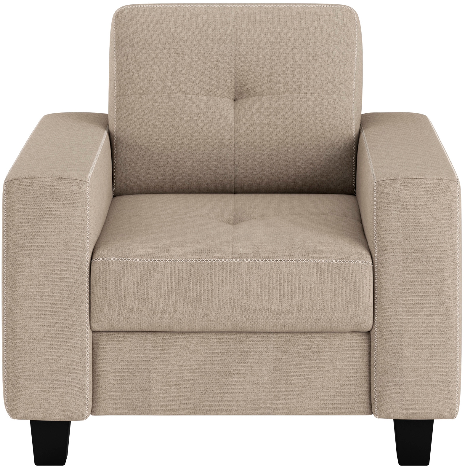 PLACES OF STYLE Sessel »Varese« Kreuznaht in beige