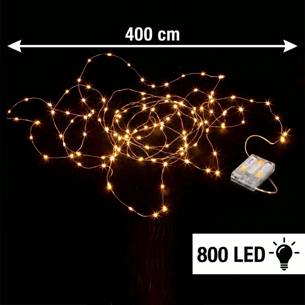 Ambiente Haus Lampe de table extérieure LED »LED-Lichterkette« 1 cuis blanc chaud