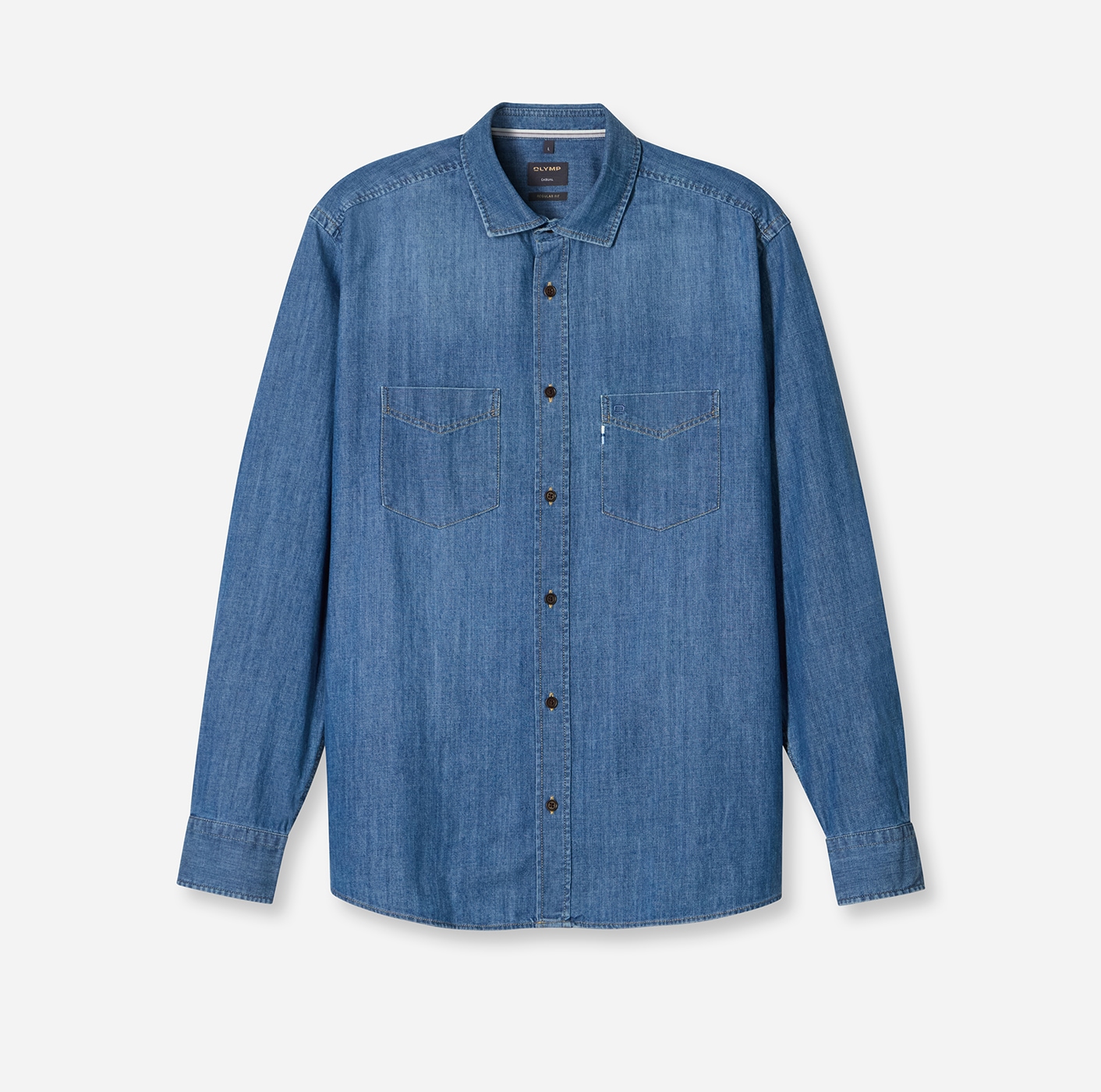 OLYMP Chemise en jean »Casual Kentkragen« Modern Fit, Kentkragen