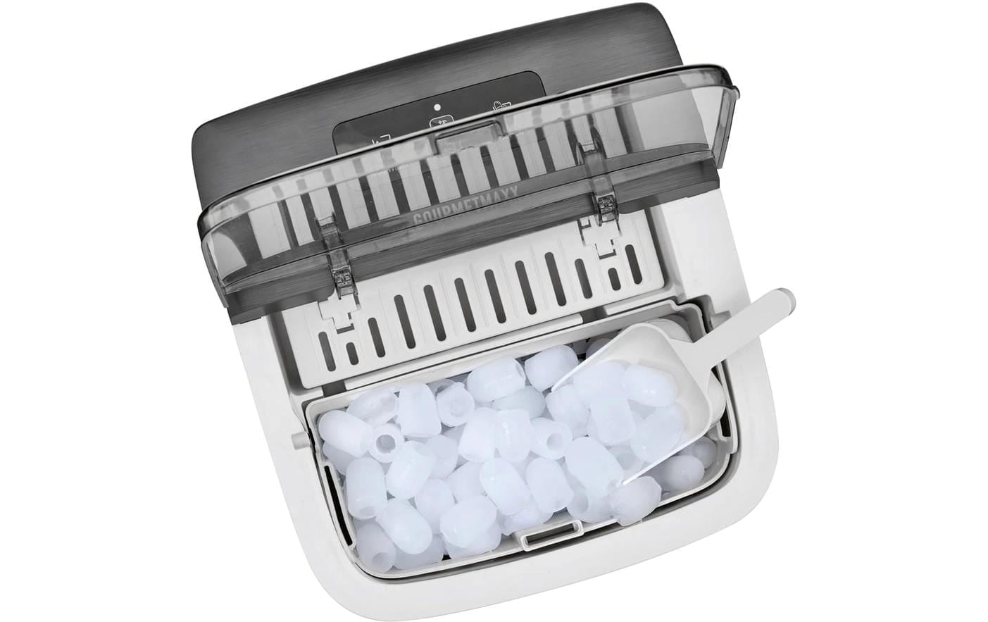 GOURMETmaxx »100W + CH-Stecker 8 kg/24h« Kompakter Eisbereiter mit Selbstreinigung und LED-Display