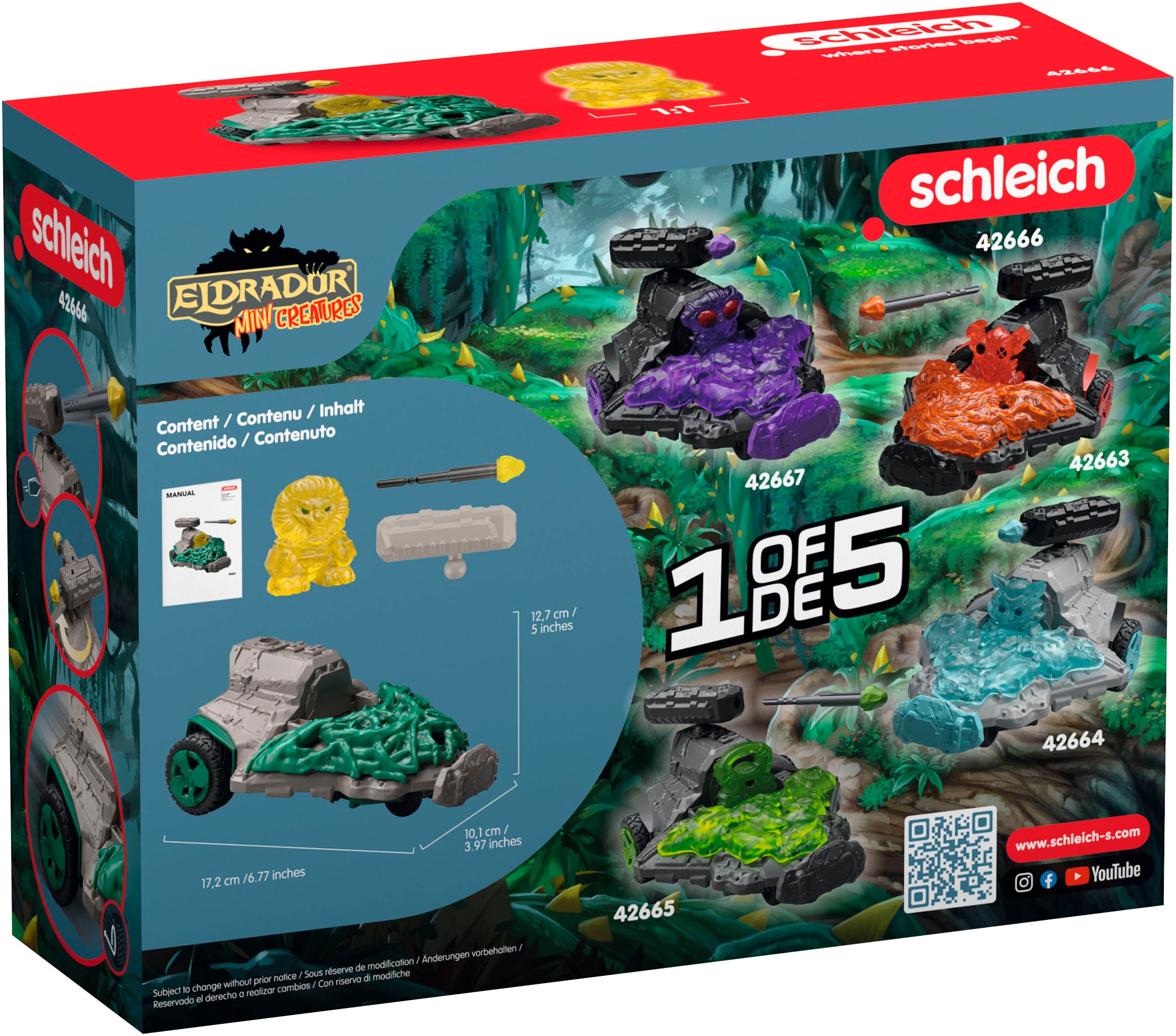 Schleich® Voiture-jouet »ELDRADOR® CREATURES, Dschungel Düsenjet Fahrzeug (42666)« mit Mini Cretaure; Made in Europe
