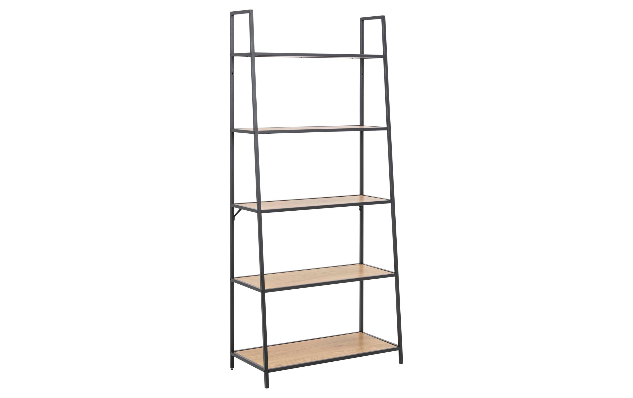 Image of AC Design Regal "Seaford 77 x 36 x 174.5 cm, Eiche/Schwarz matt"